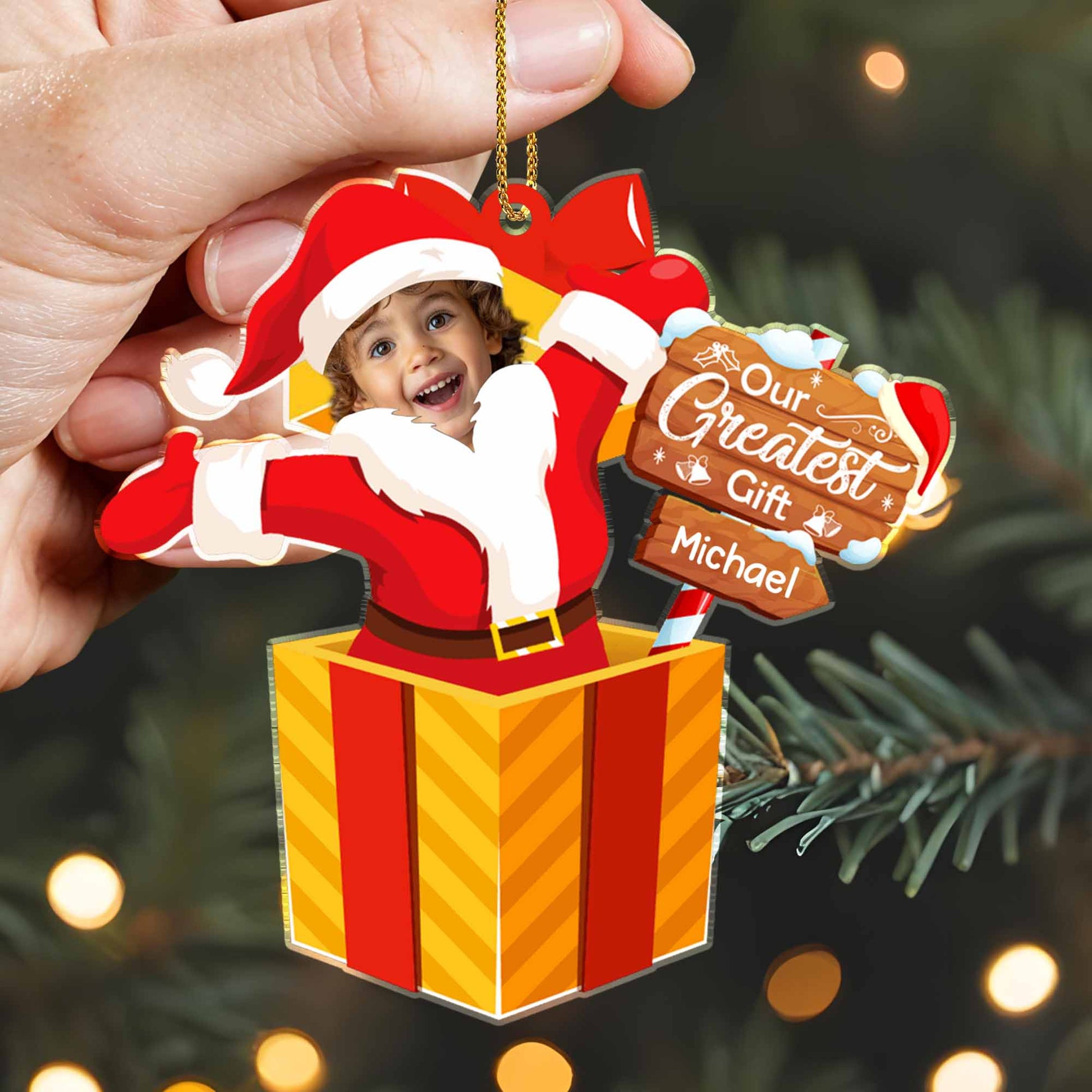 Our Greatest Gift Santa Claus And Gift Box