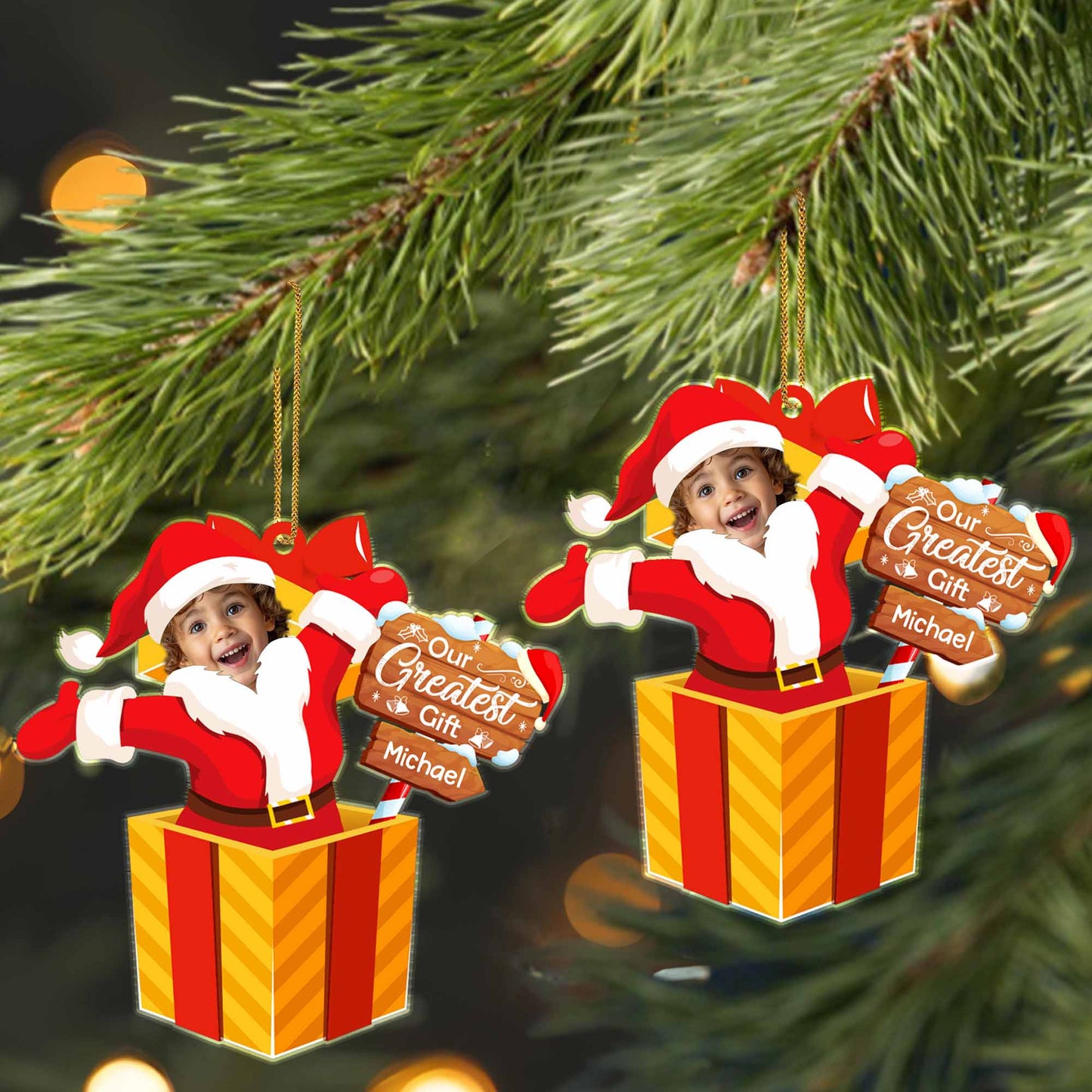 Our Greatest Gift Santa Claus And Gift Box