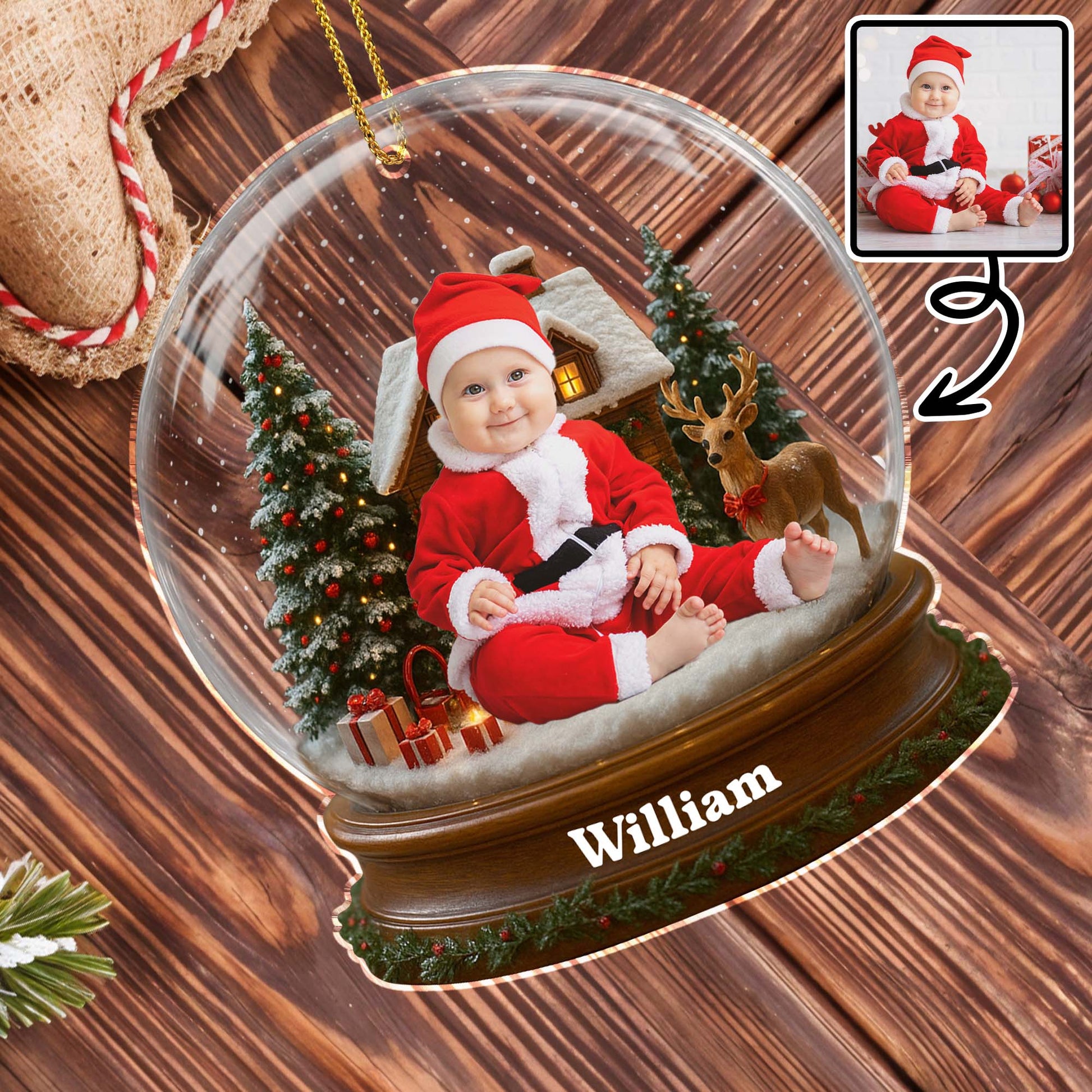 Celebrate Your Baby's First Christmas With Santa Suit And Reindeer