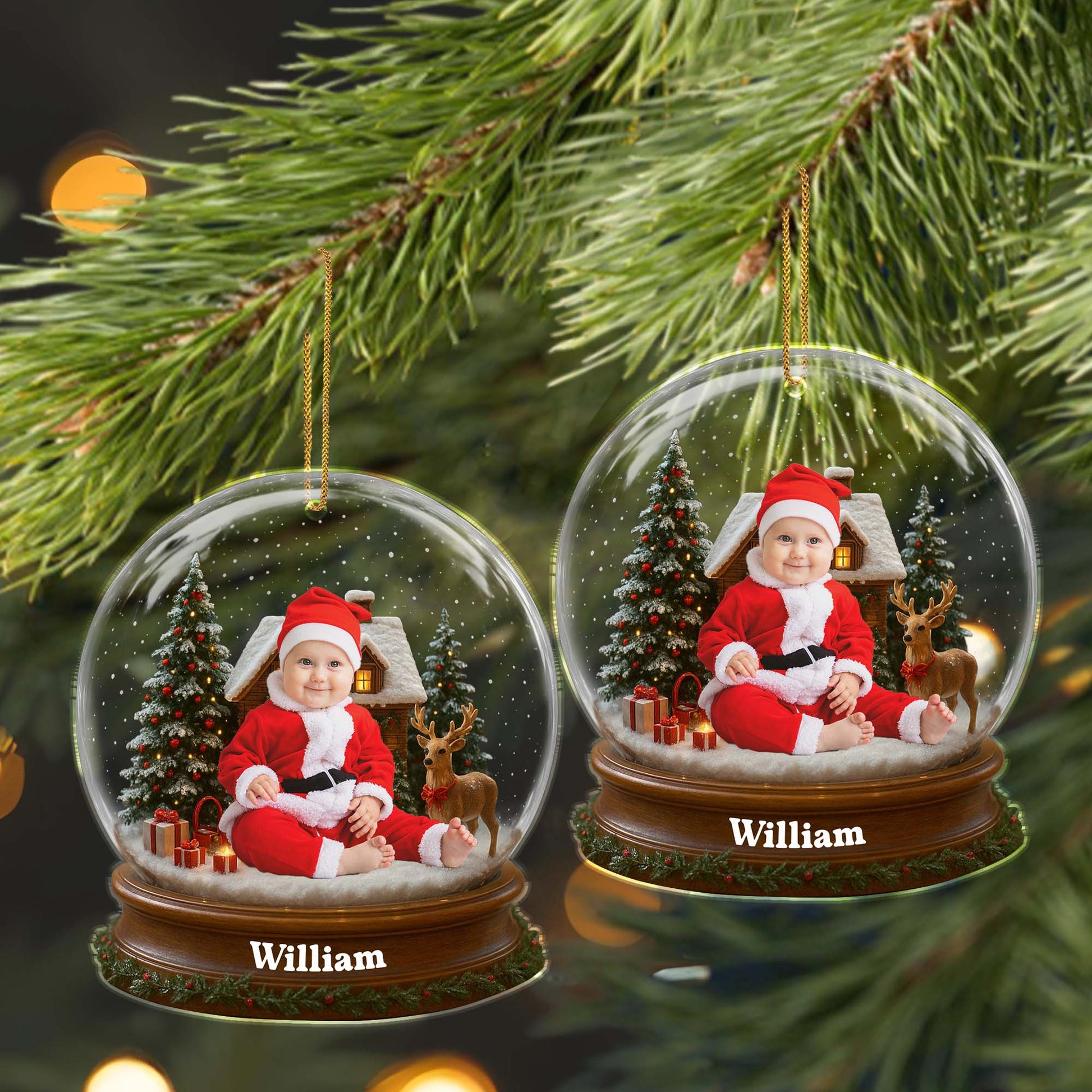 Celebrate Your Baby's First Christmas With Santa Suit And Reindeer