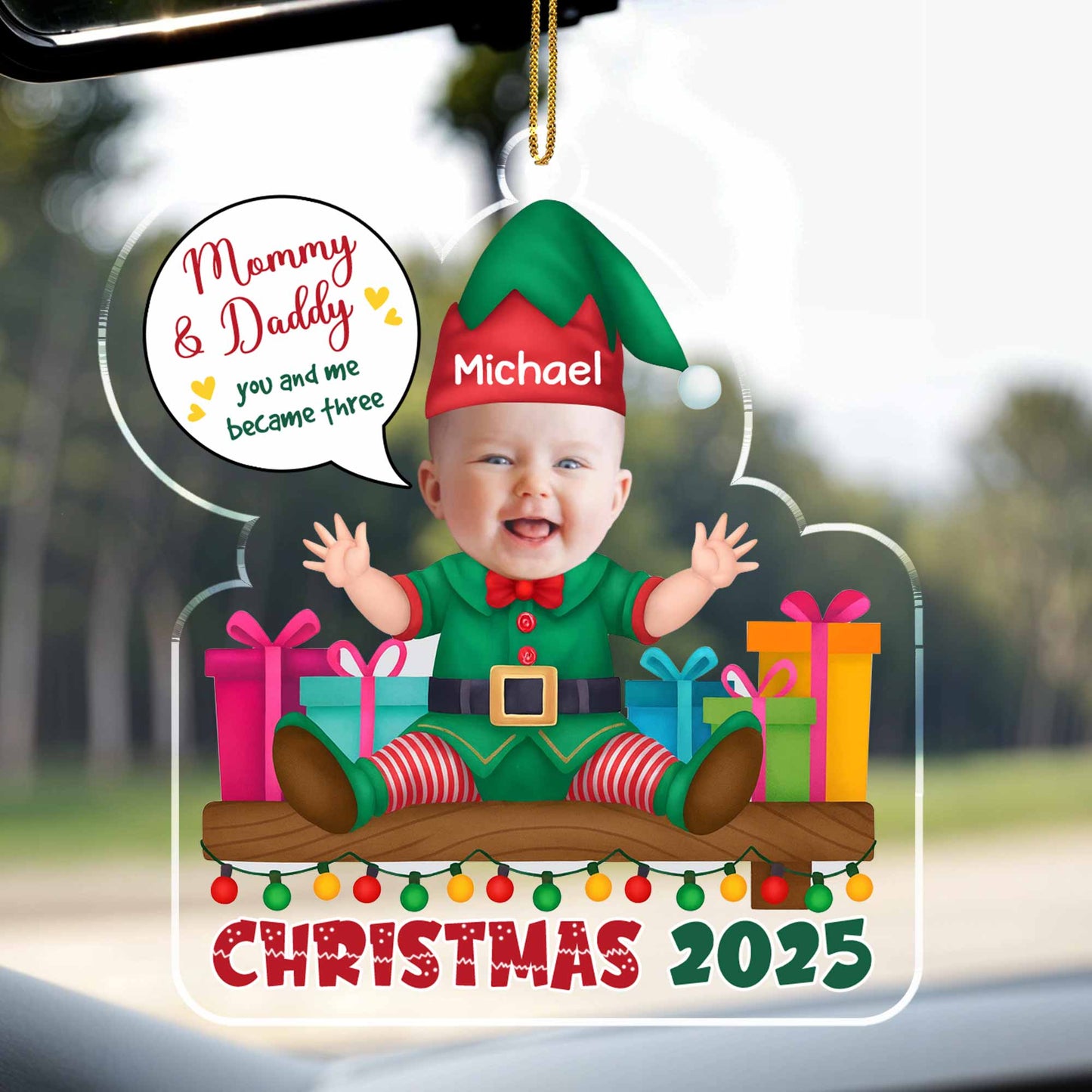 Mommy & Daddy, You And Me Became Three, Christmas Elf And Gifts