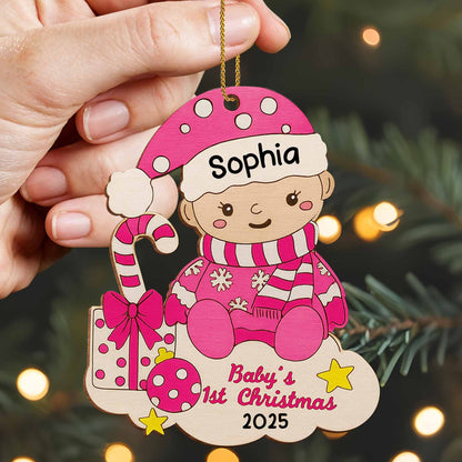 Baby's 1st Christmas With Candy Cane And Gifts