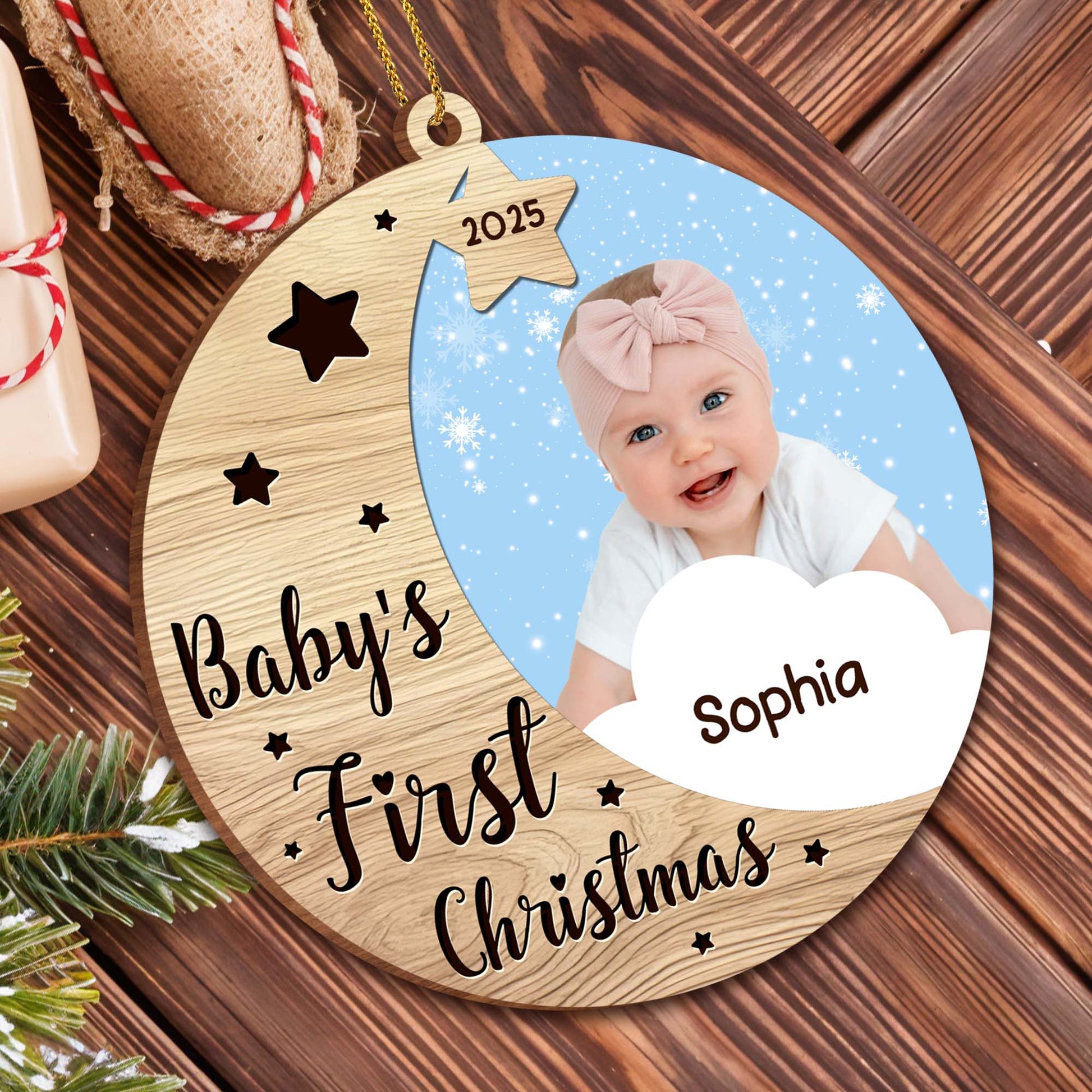 Baby’s First Christmas With Stars