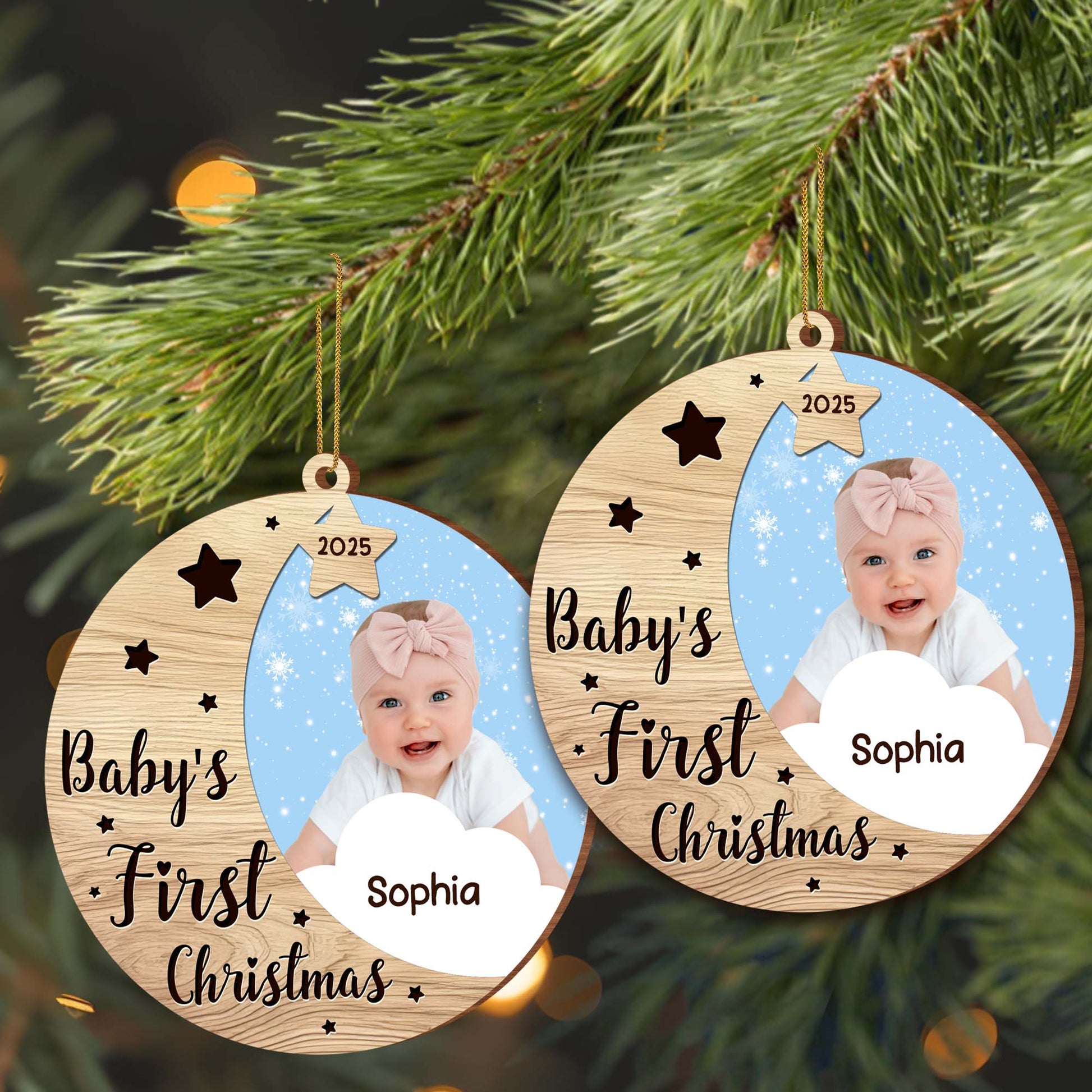 Baby’s First Christmas With Stars