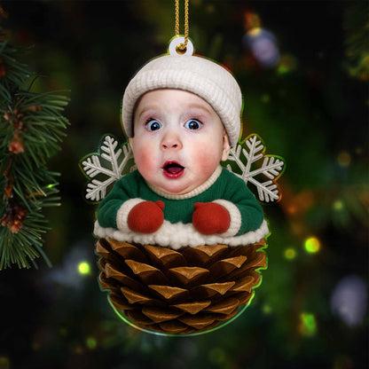 Celebrate Your First Christmas, Baby In Pine Cone