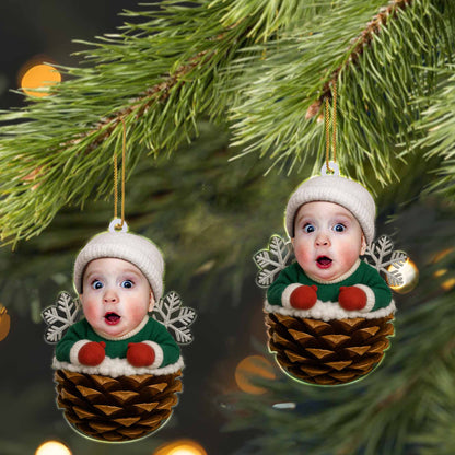 Celebrate Your First Christmas, Baby In Pine Cone