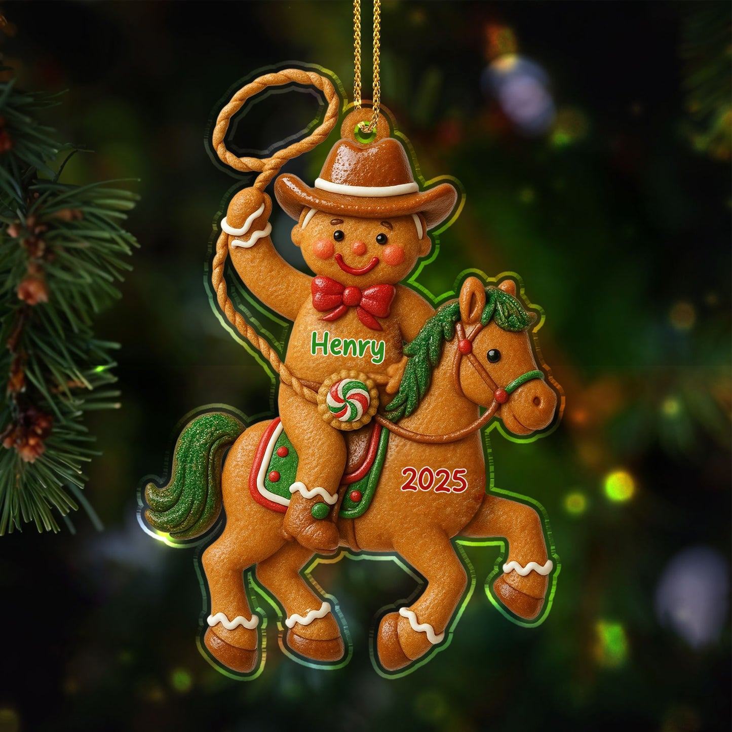 Celebrate A Joyful Christmas With Cowboy And Horse
