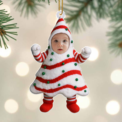 Celebra las fiestas con un disfraz navideño para el árbol de Navidad - Adorno acrílico personalizado, regalo de Navidad - KID282_ACO