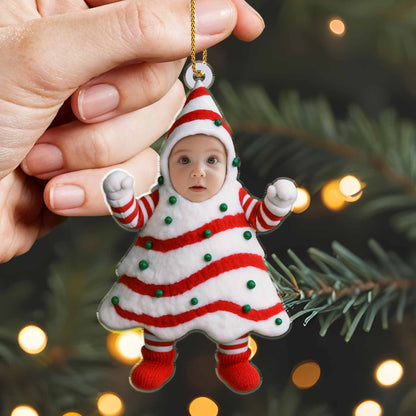 Celebra las fiestas con un disfraz navideño para el árbol de Navidad - Adorno acrílico personalizado, regalo de Navidad - KID282_ACO
