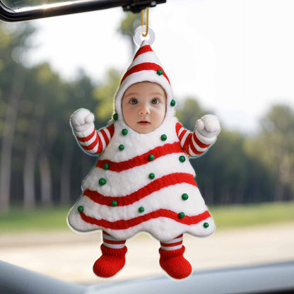 Celebra las fiestas con un disfraz navideño para el árbol de Navidad - Adorno acrílico personalizado, regalo de Navidad - KID282_ACO