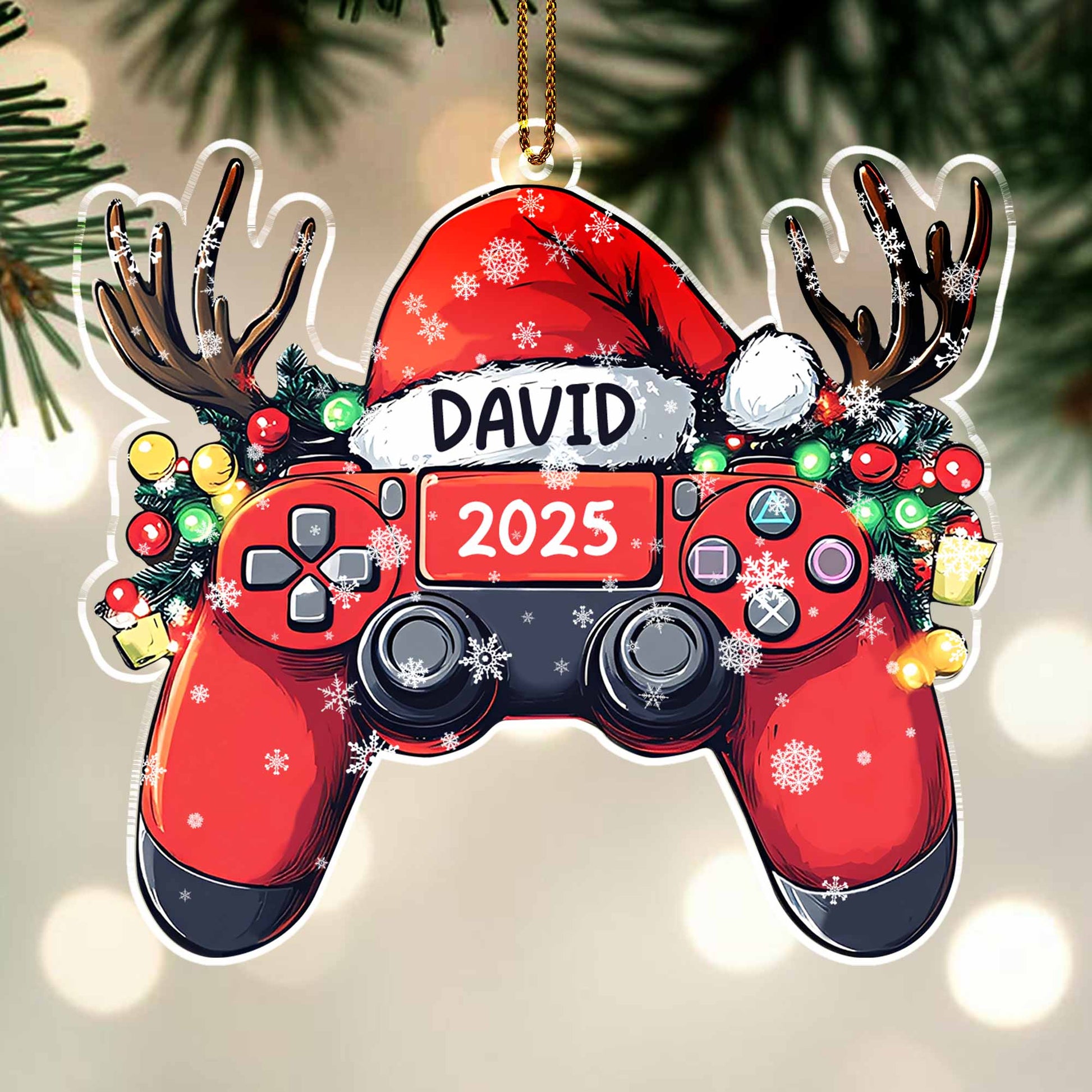 Celebrate With A Personalized Gaming-Themed Ornament