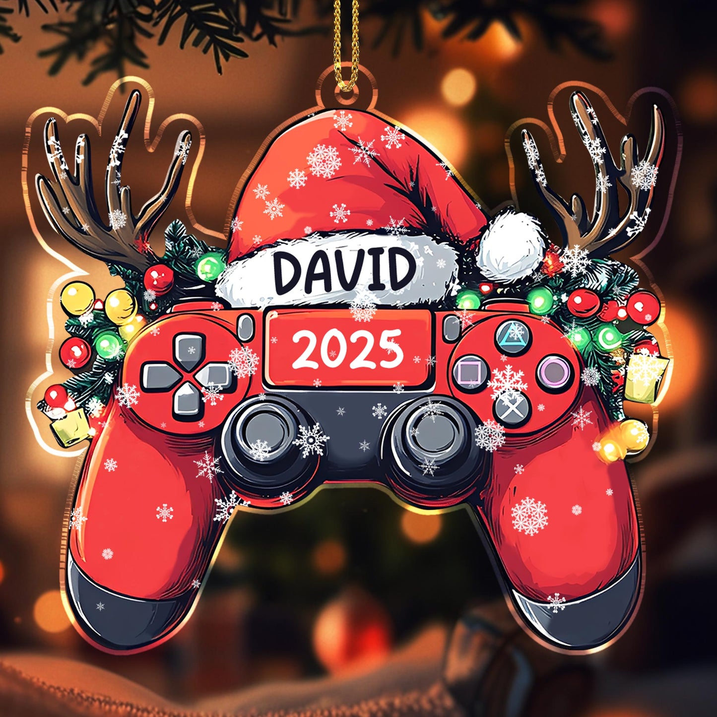 Celebrate With A Personalized Gaming-Themed Ornament
