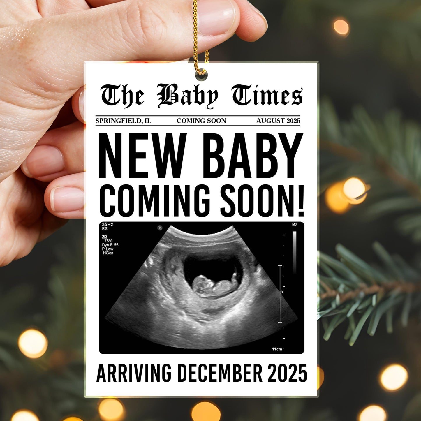New Baby Coming Soon With Ultrasound Image