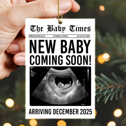 New Baby Coming Soon With Ultrasound Image