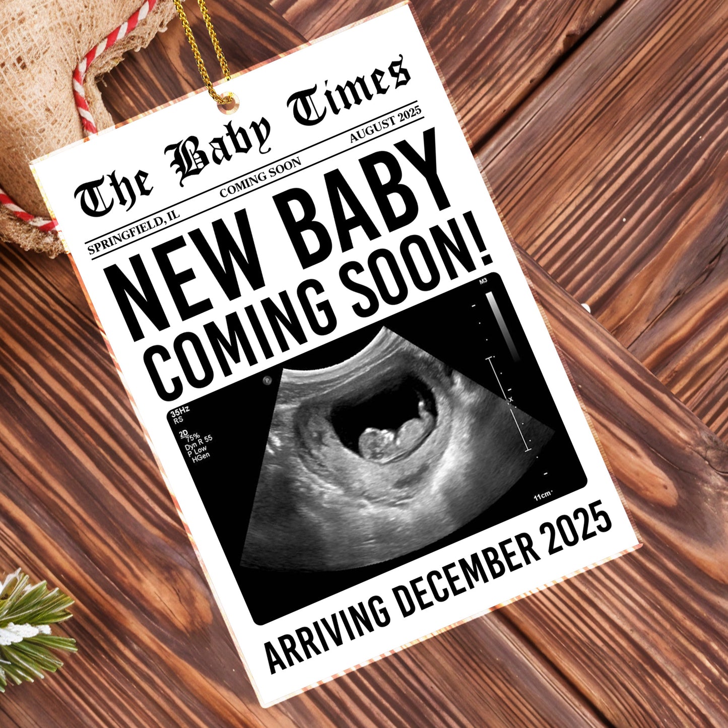 New Baby Coming Soon With Ultrasound Image