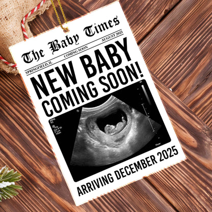 New Baby Coming Soon With Ultrasound Image