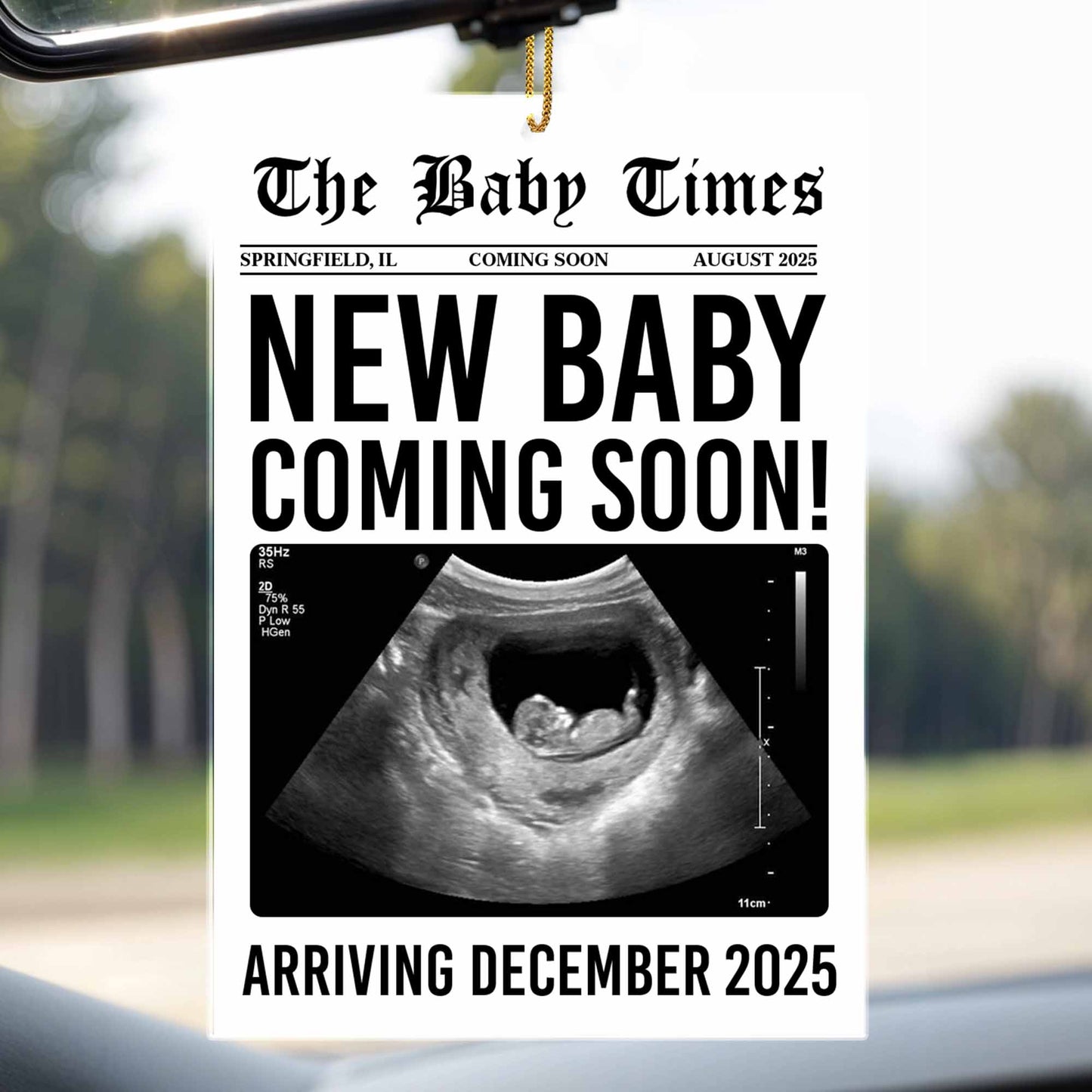 New Baby Coming Soon With Ultrasound Image
