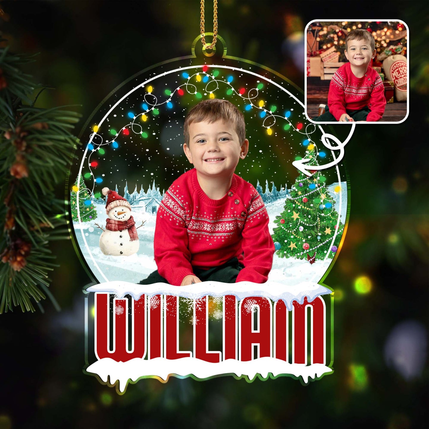 Celebrate Joyful Christmas Moments With Snowman And Festive Lights