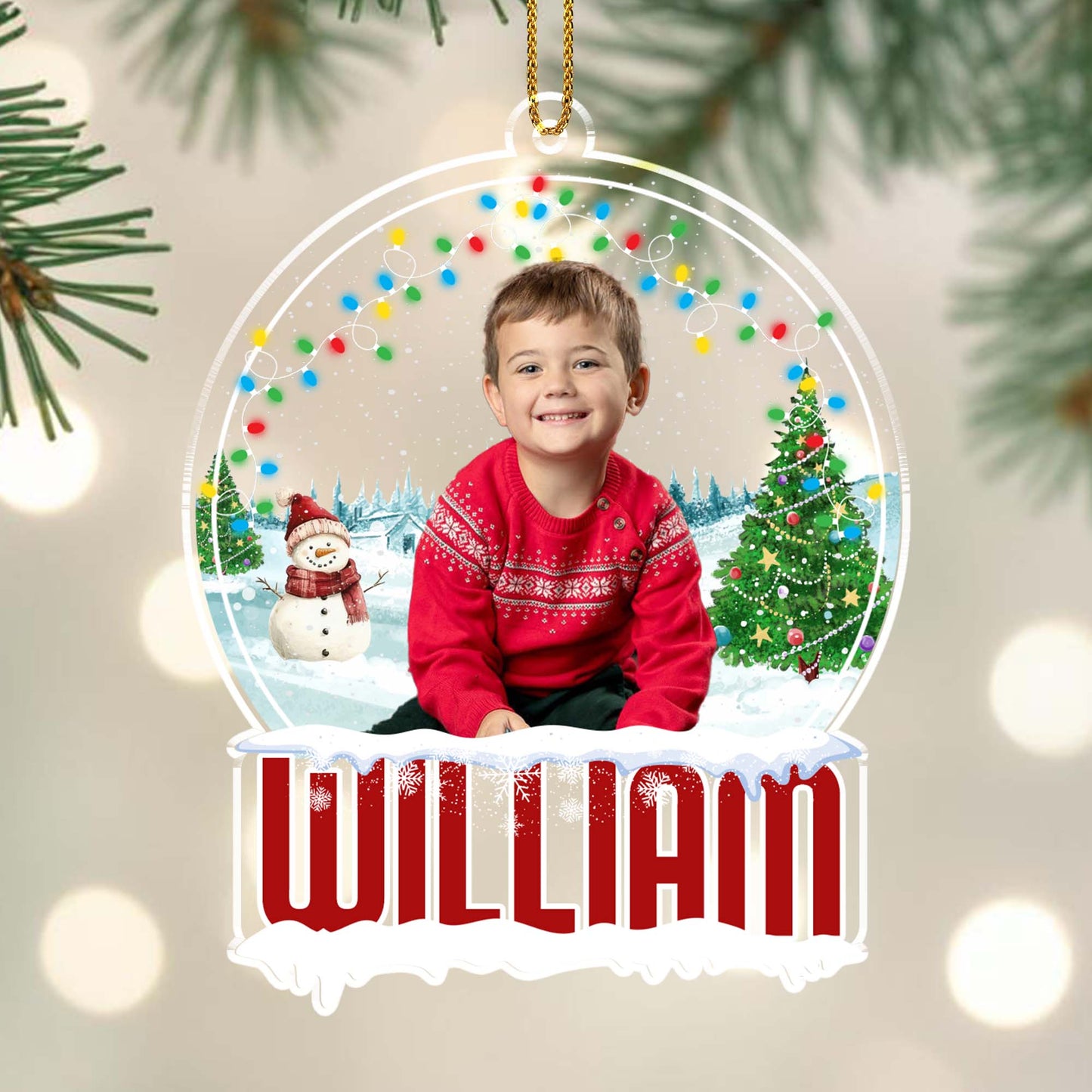 Celebrate Joyful Christmas Moments With Snowman And Festive Lights