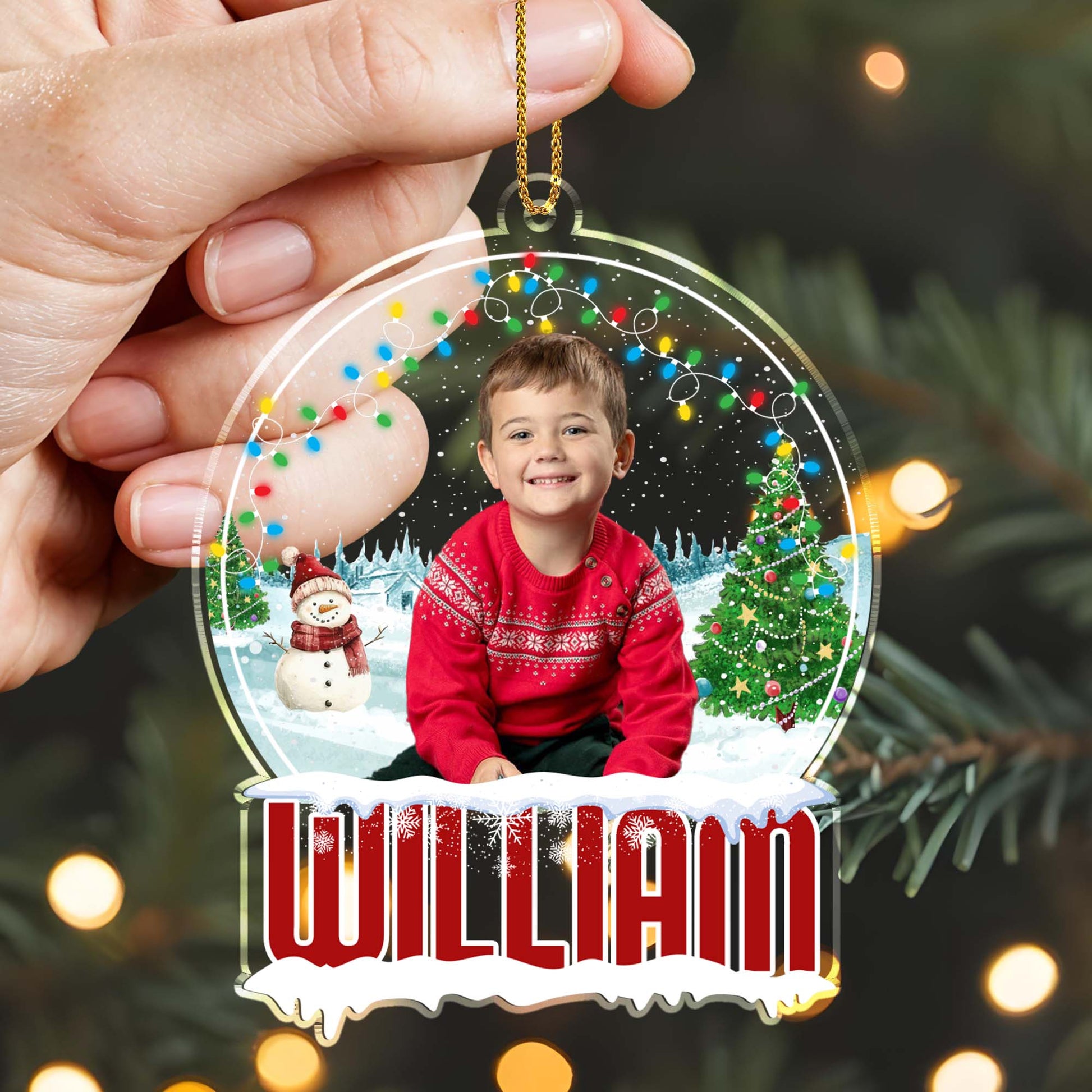 Celebrate Joyful Christmas Moments With Snowman And Festive Lights