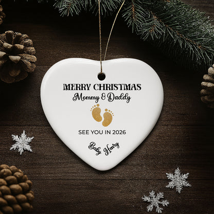 Merry Christmas Mommy And Daddy, Golden Footprints