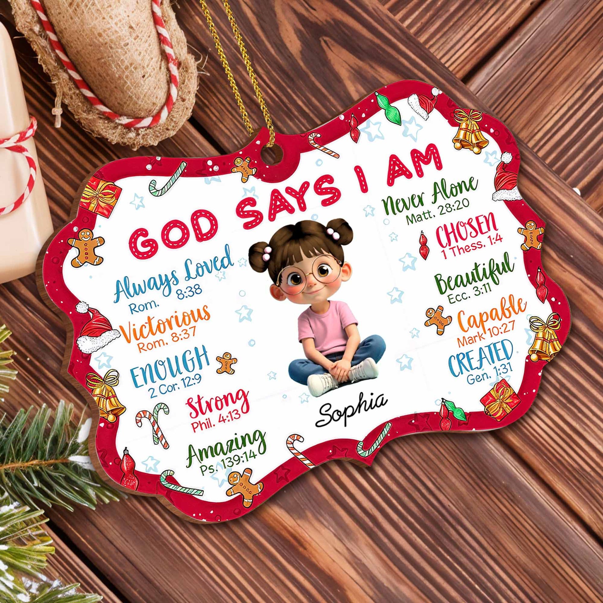 God Says I Am Always Loved, Strong, Amazing Ornament