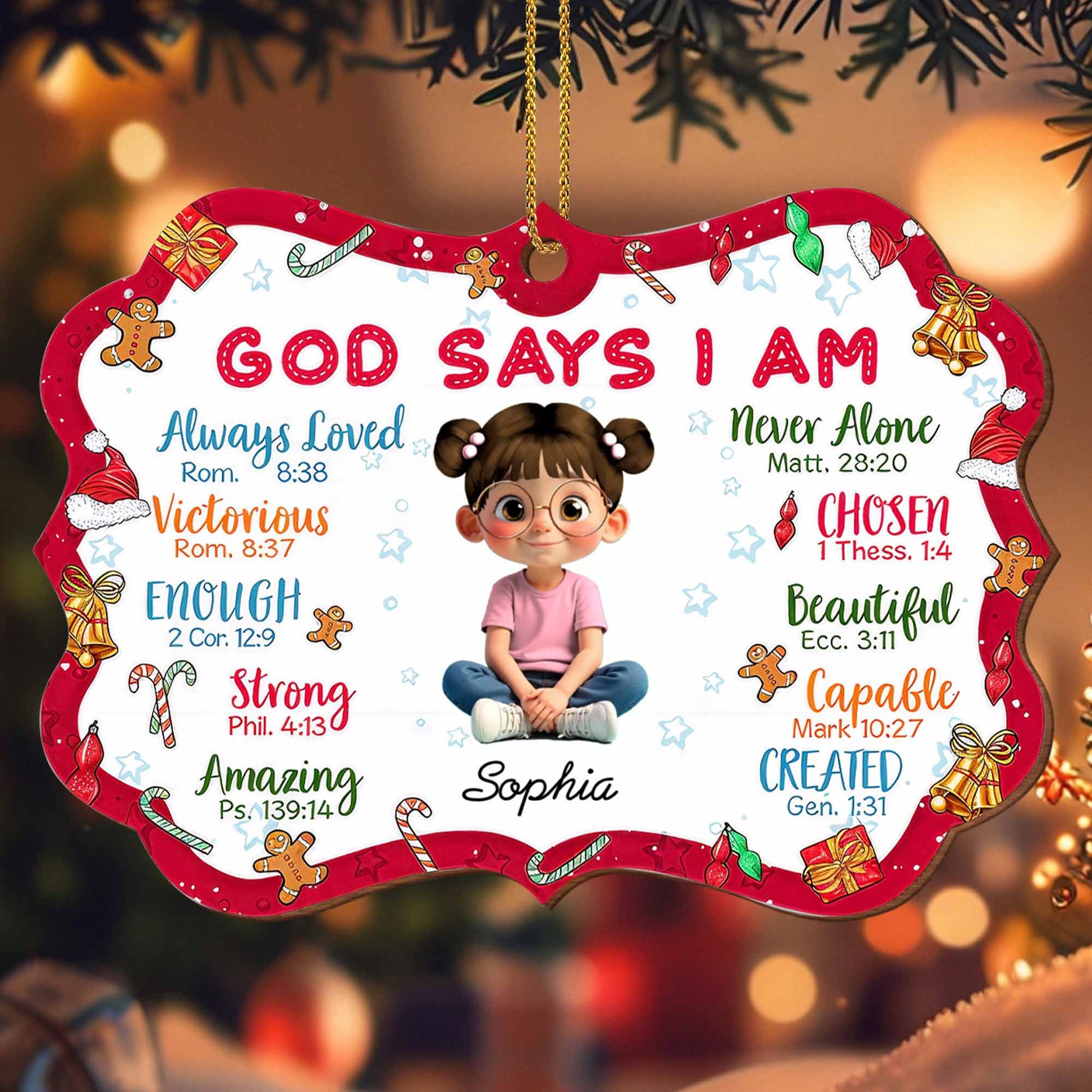 God Says I Am Always Loved, Strong, Amazing Ornament