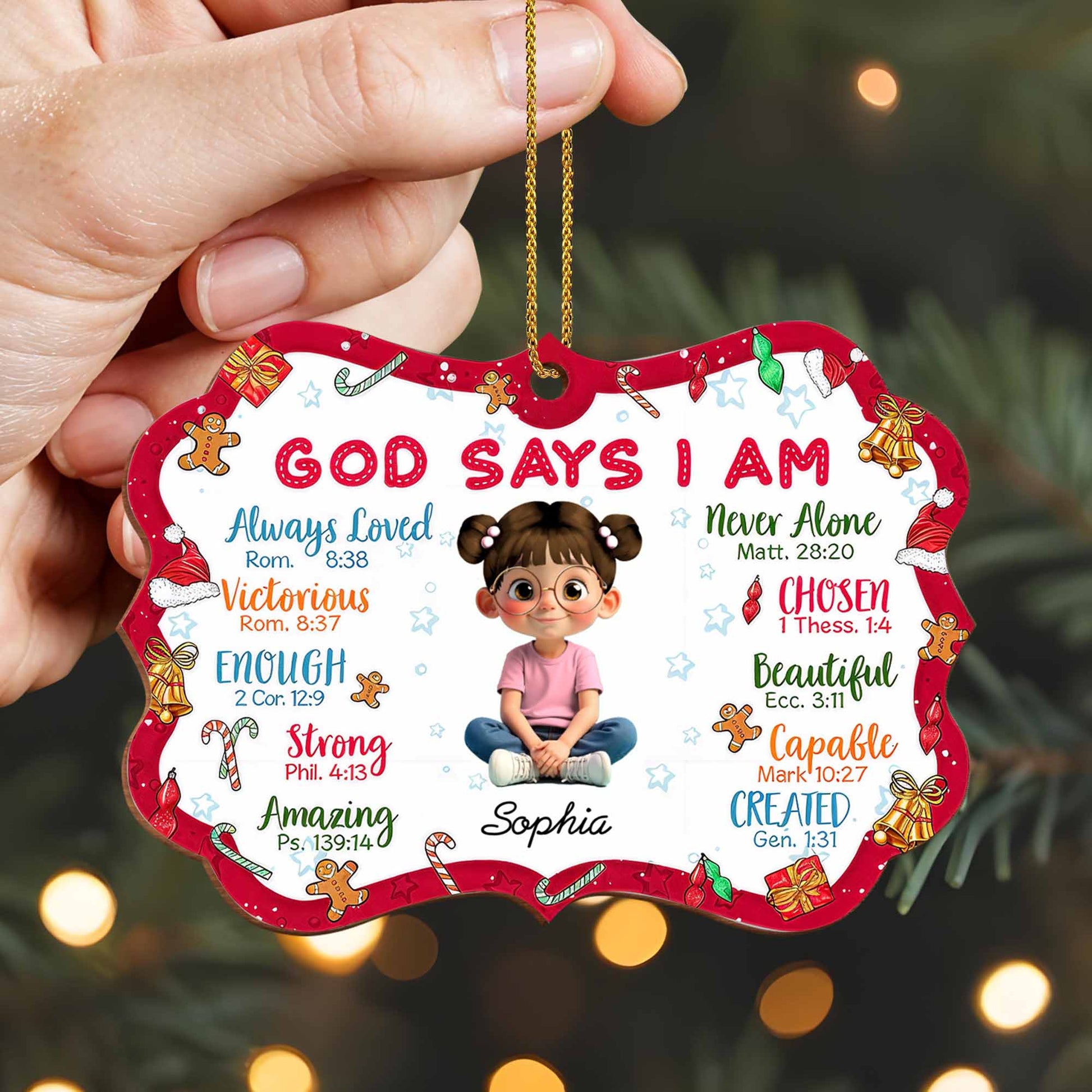 God Says I Am Always Loved, Strong, Amazing Ornament