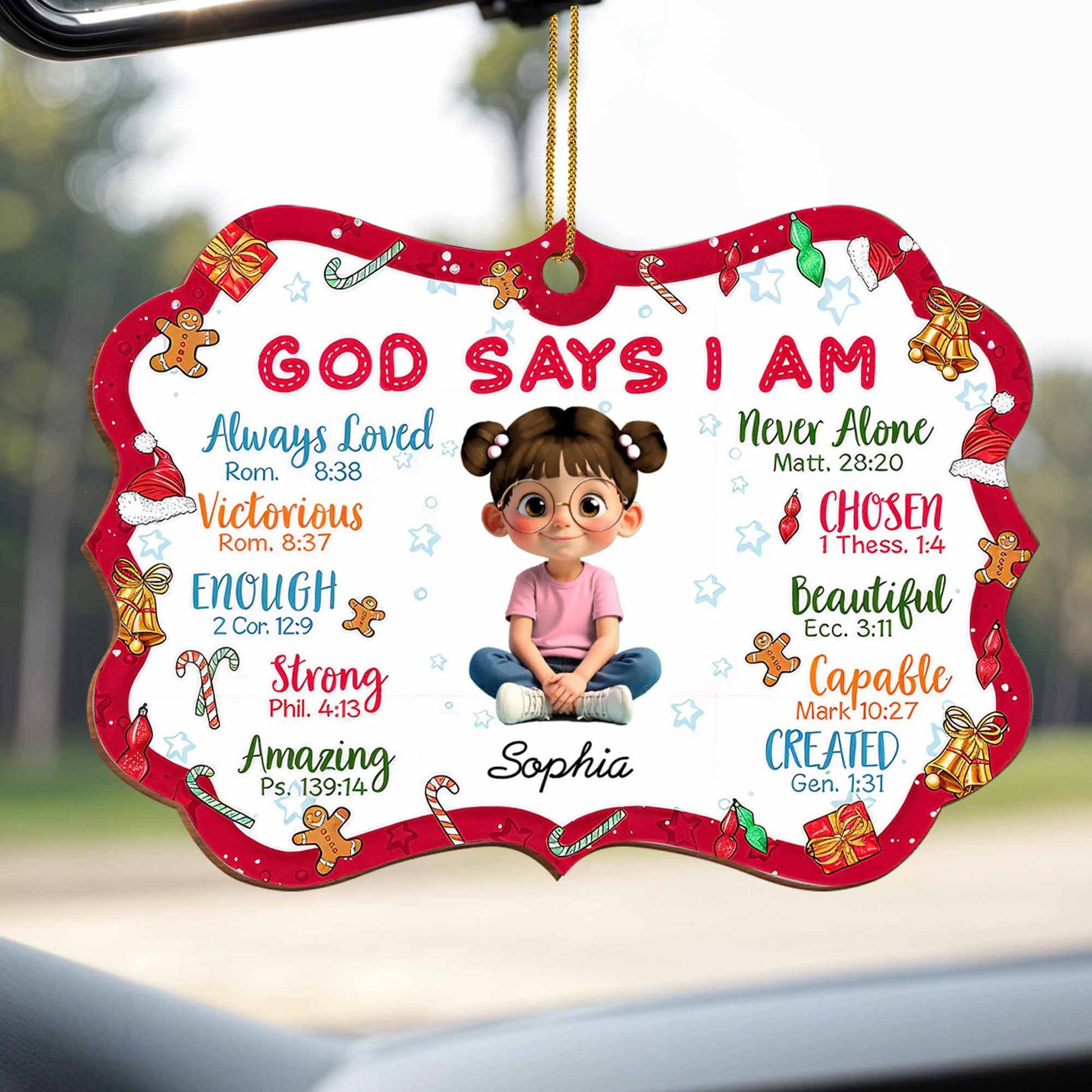 God Says I Am Always Loved, Strong, Amazing Ornament