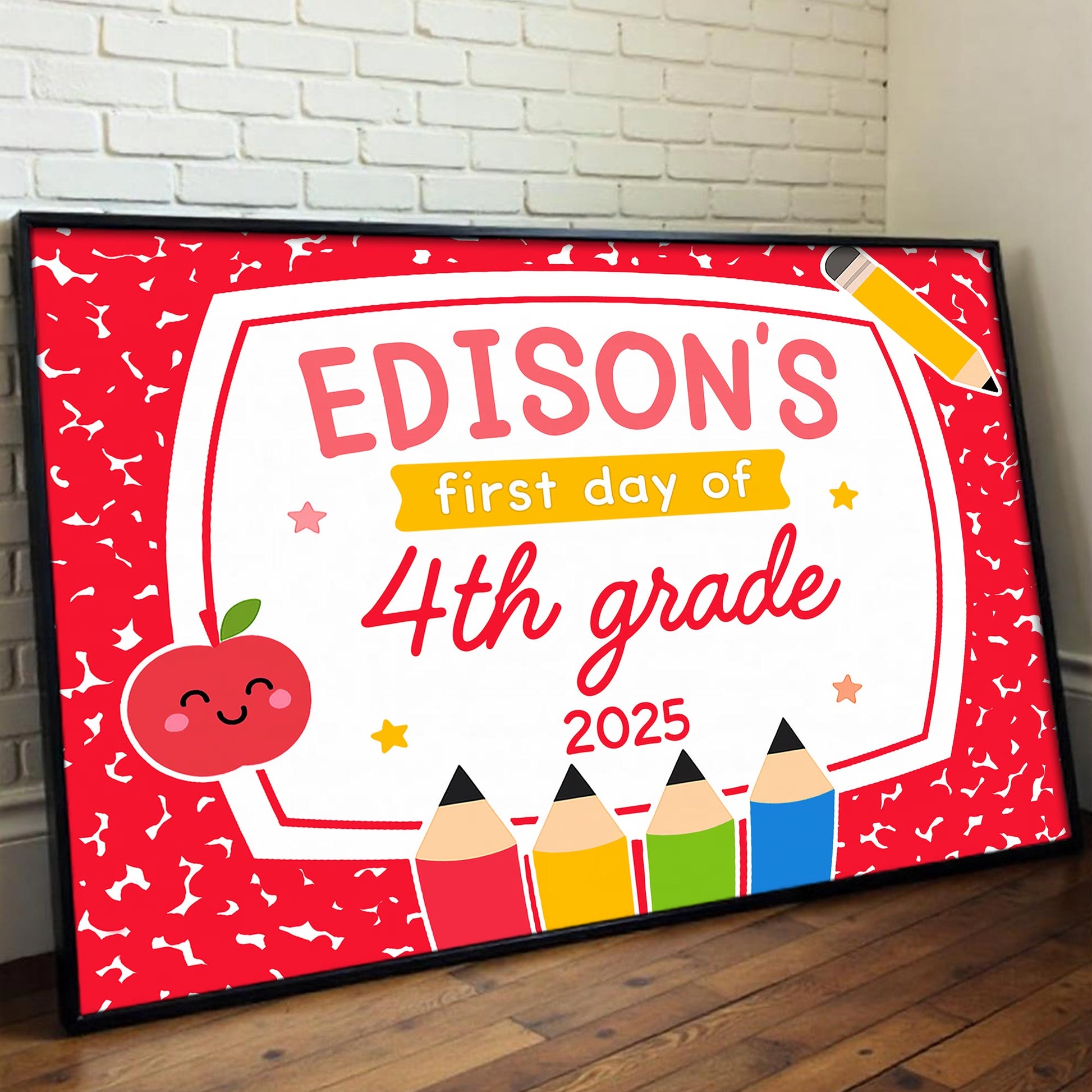 Celebrate First Day Of School With Crayons And Apple