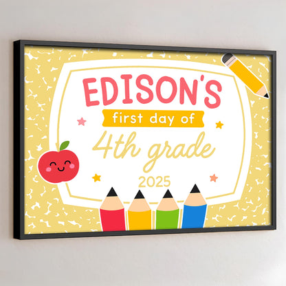 Celebrate First Day Of School With Crayons And Apple