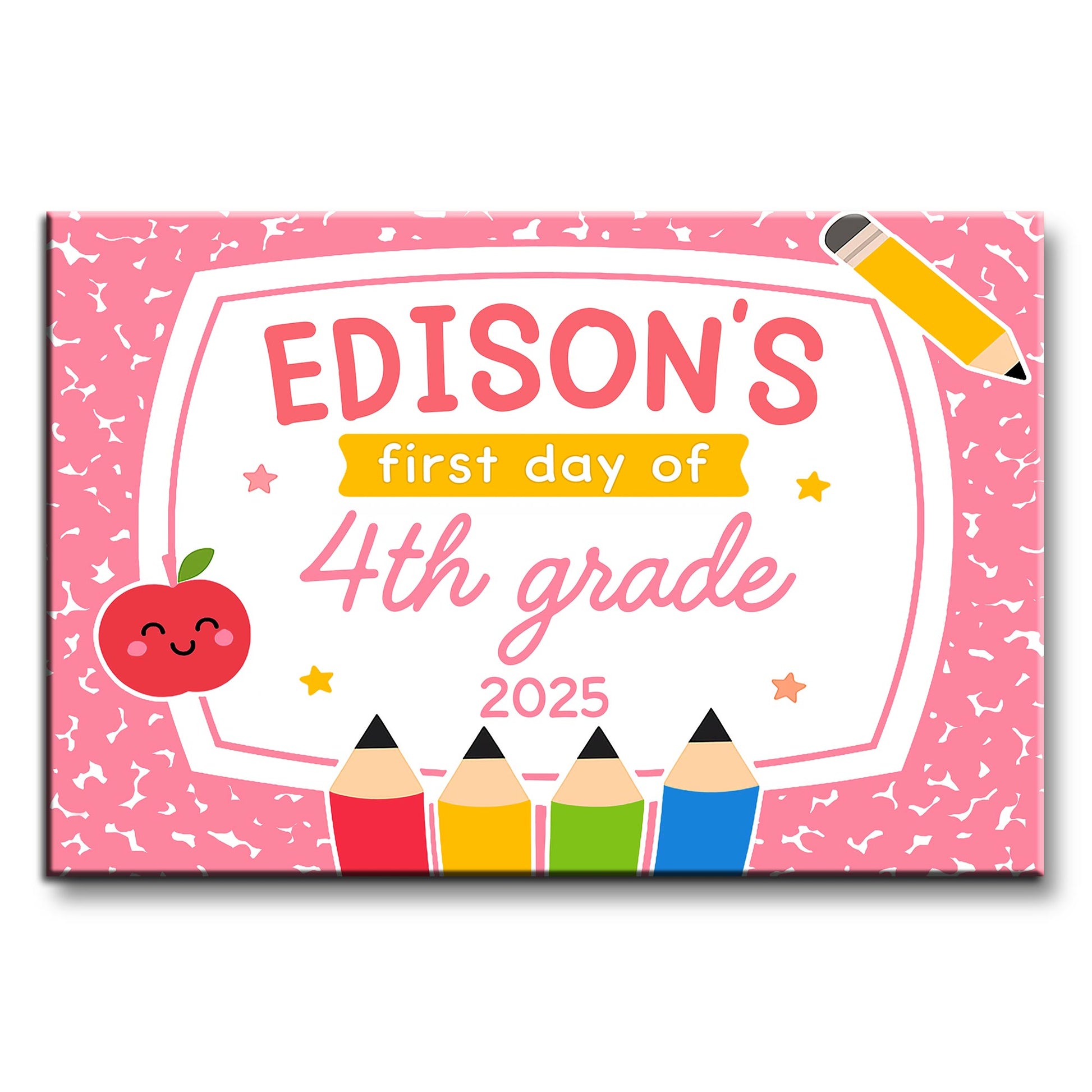 Celebrate First Day Of School With Crayons And Apple