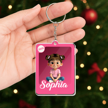 Customize With Your Loved One's Name, Cute Cartoon Girl