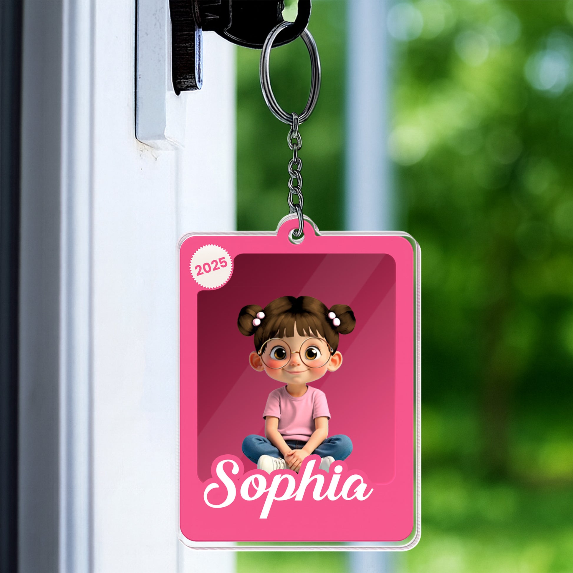 Customize With Your Loved One's Name, Cute Cartoon Girl