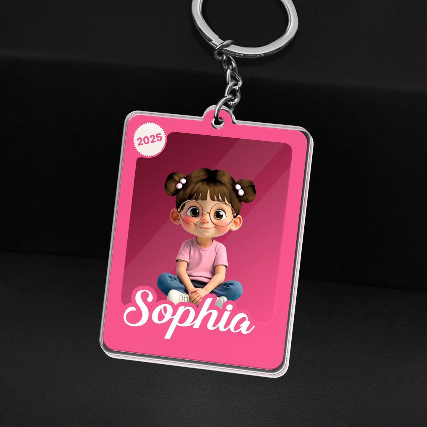 Customize With Your Loved One's Name, Cute Cartoon Girl