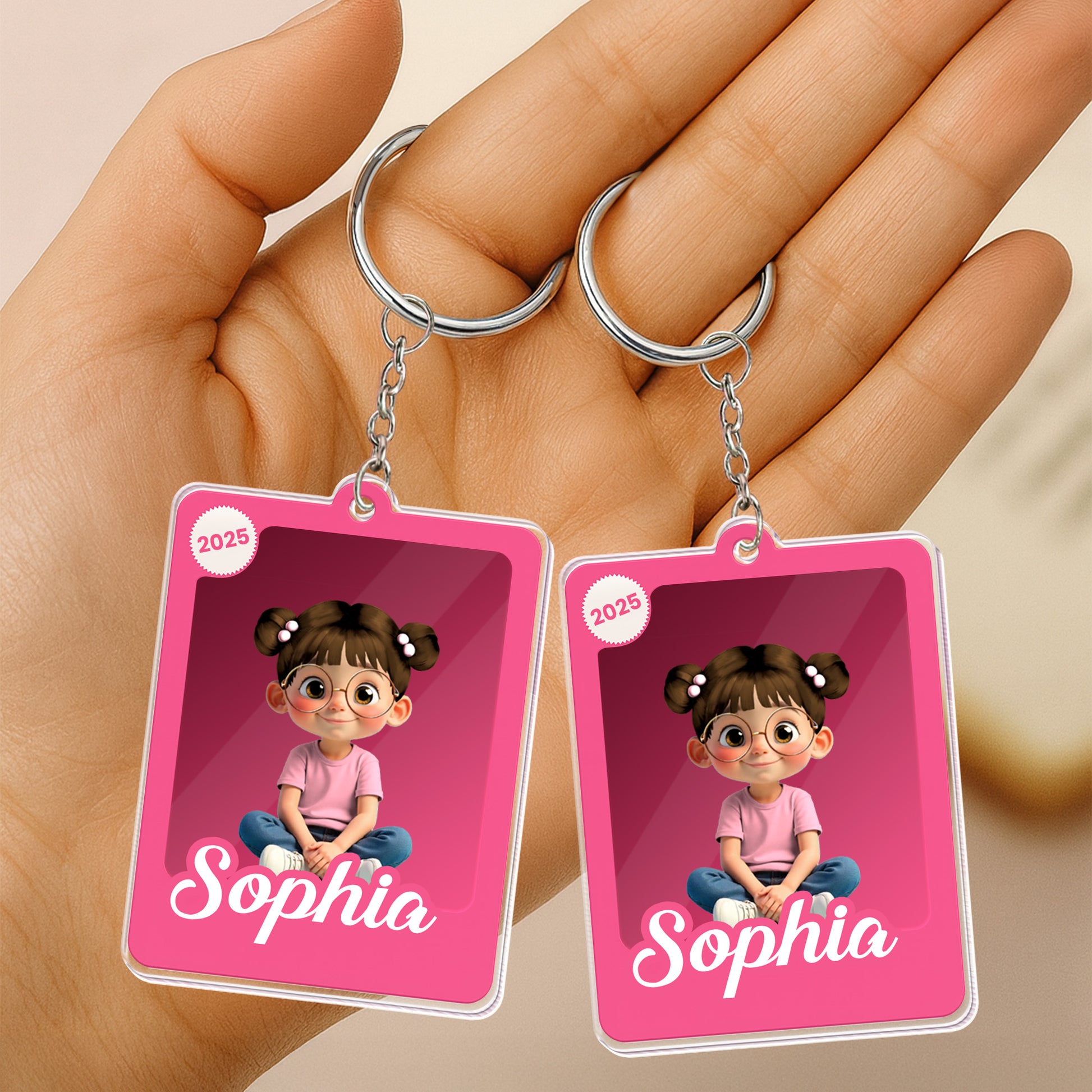 Customize With Your Loved One's Name, Cute Cartoon Girl