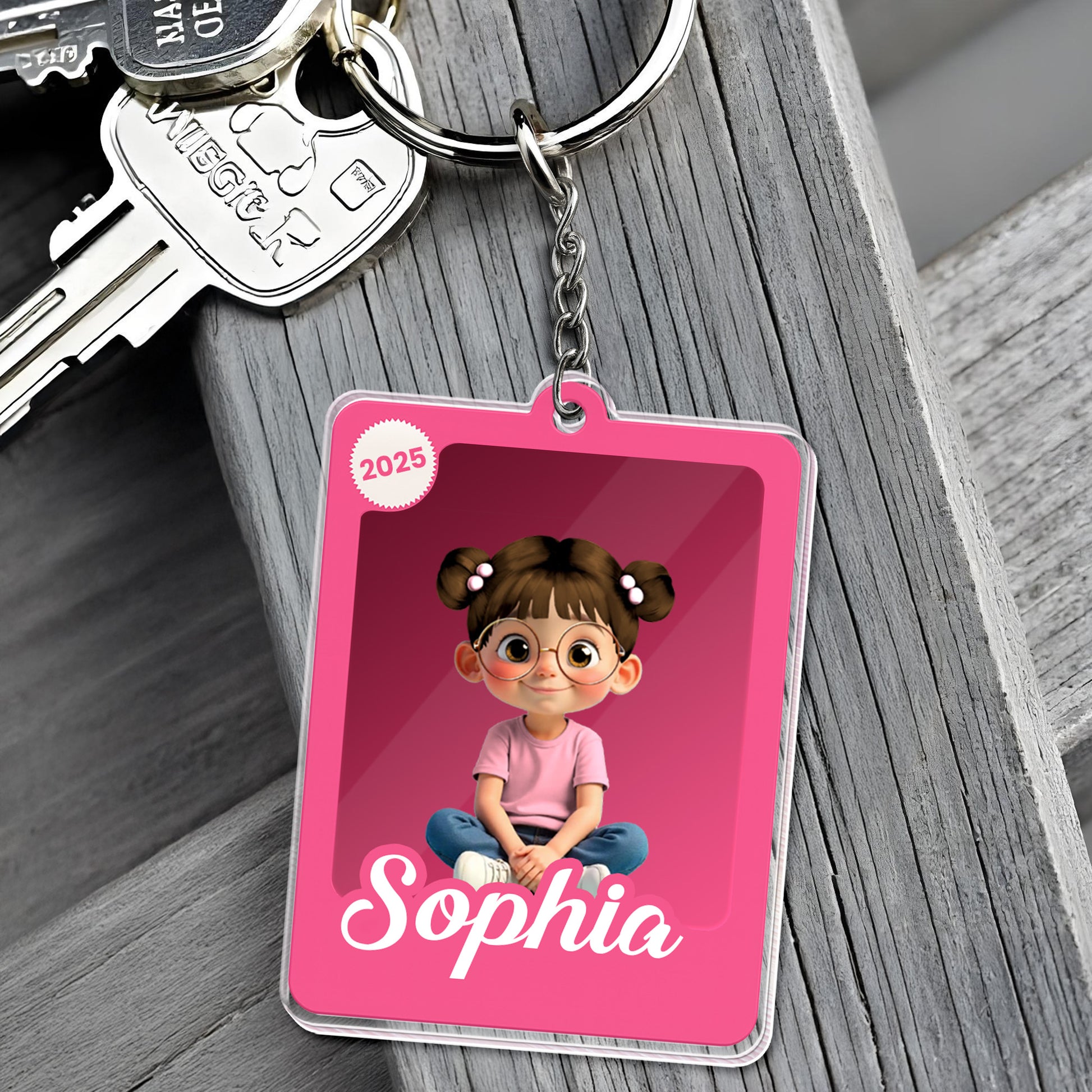 Customize With Your Loved One's Name, Cute Cartoon Girl