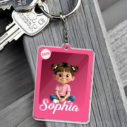 Customize With Your Loved One's Name, Cute Cartoon Girl