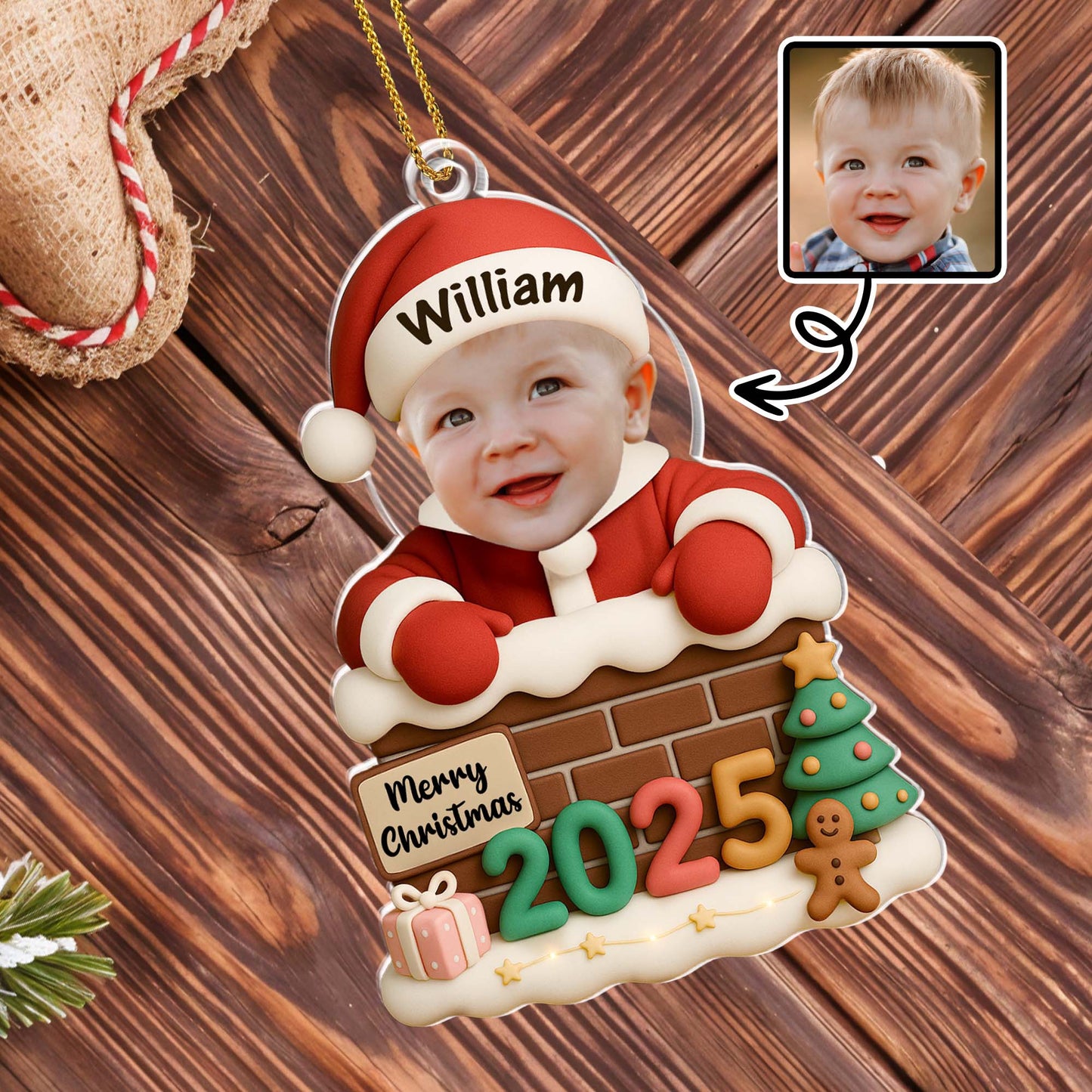 Merry Christmas, Santa Suit And Christmas Tree