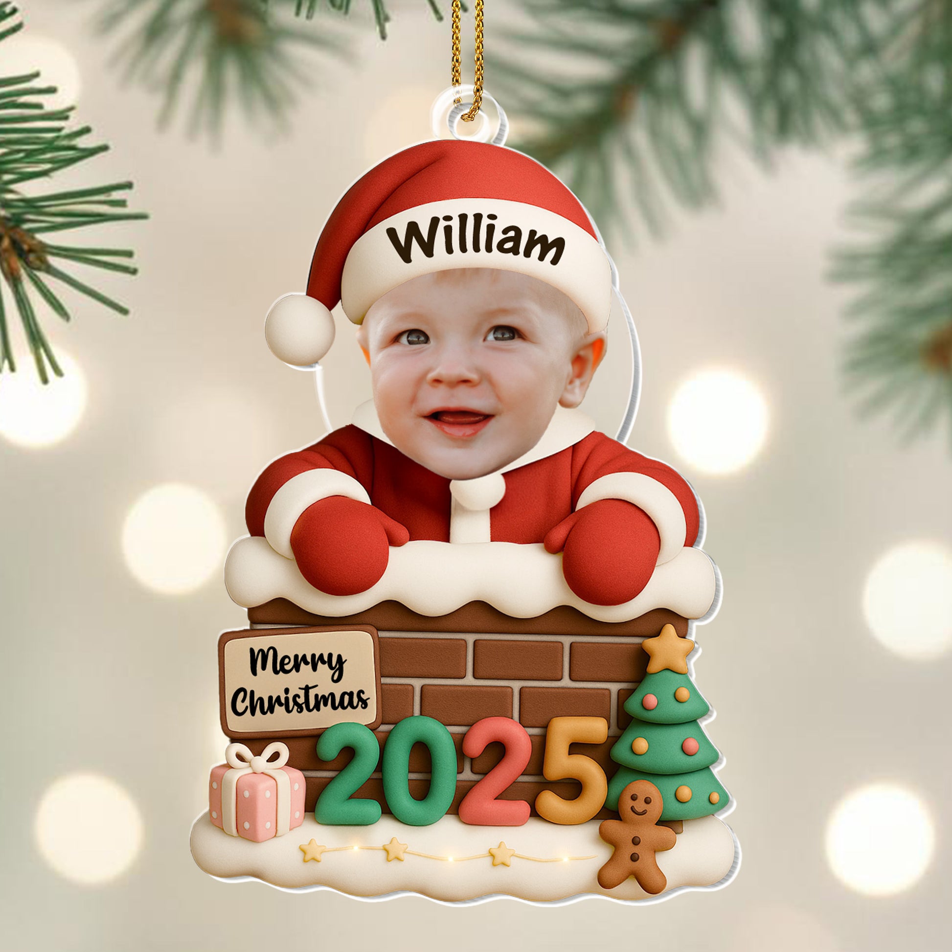 Merry Christmas, Santa Suit And Christmas Tree