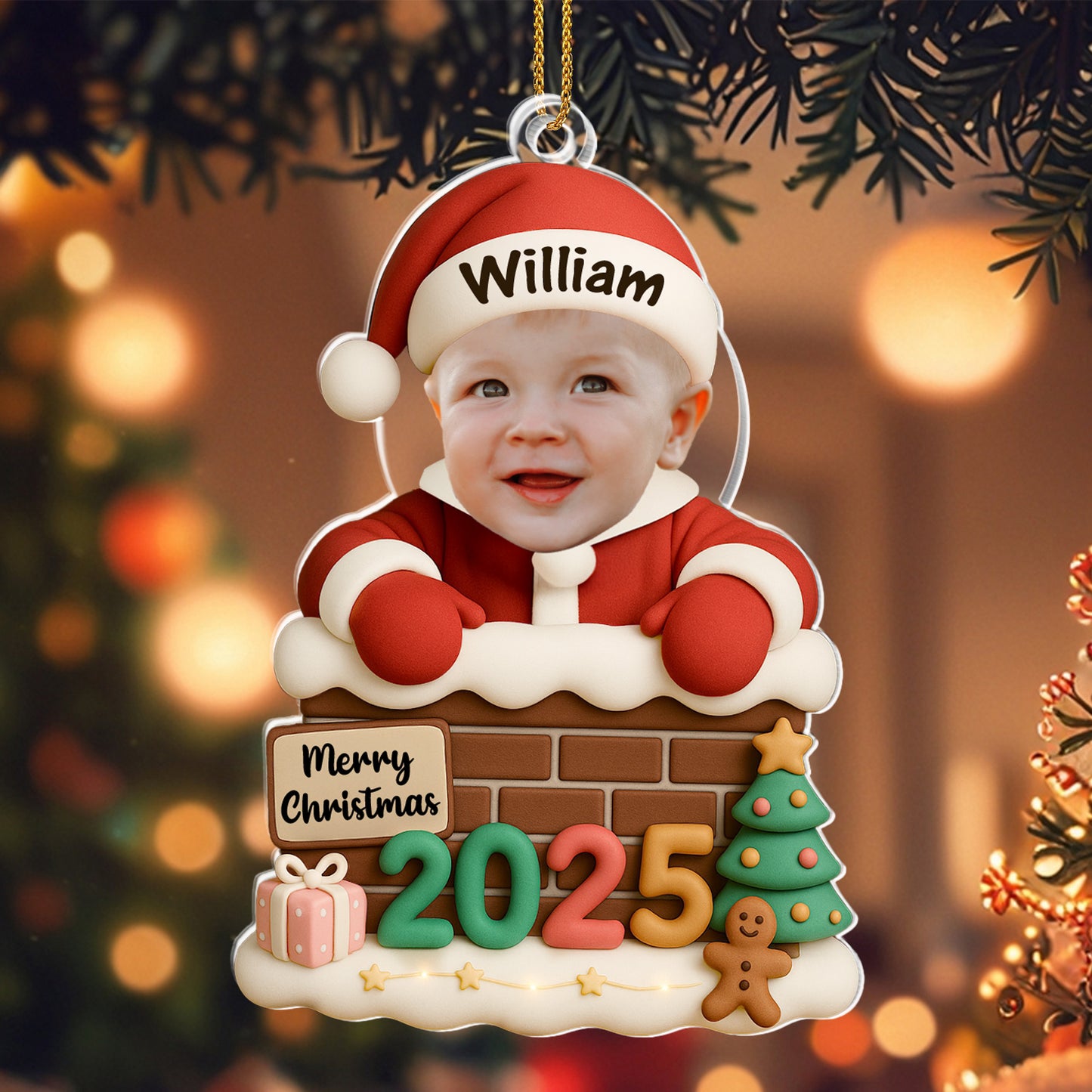 Merry Christmas, Santa Suit And Christmas Tree