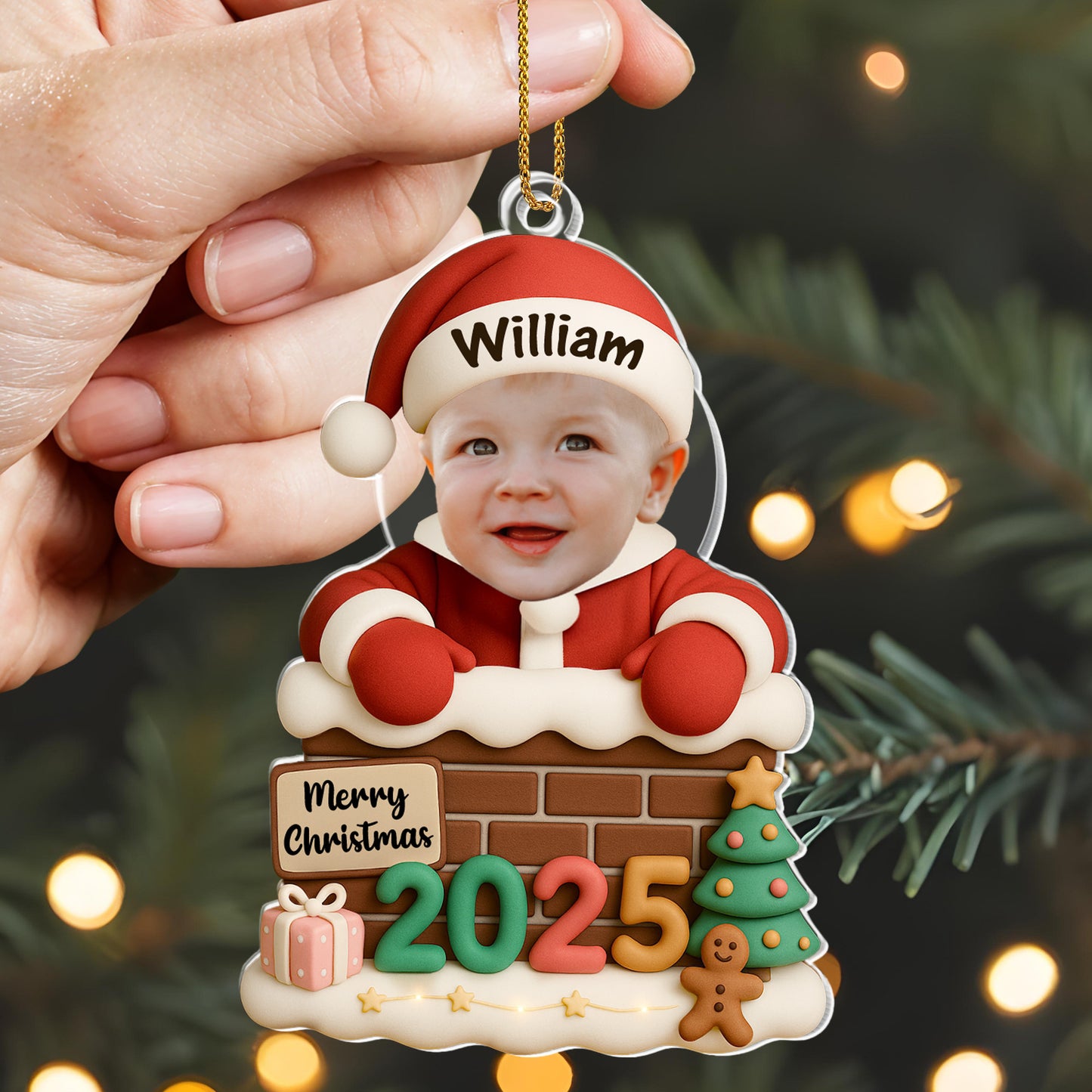 Merry Christmas, Santa Suit And Christmas Tree