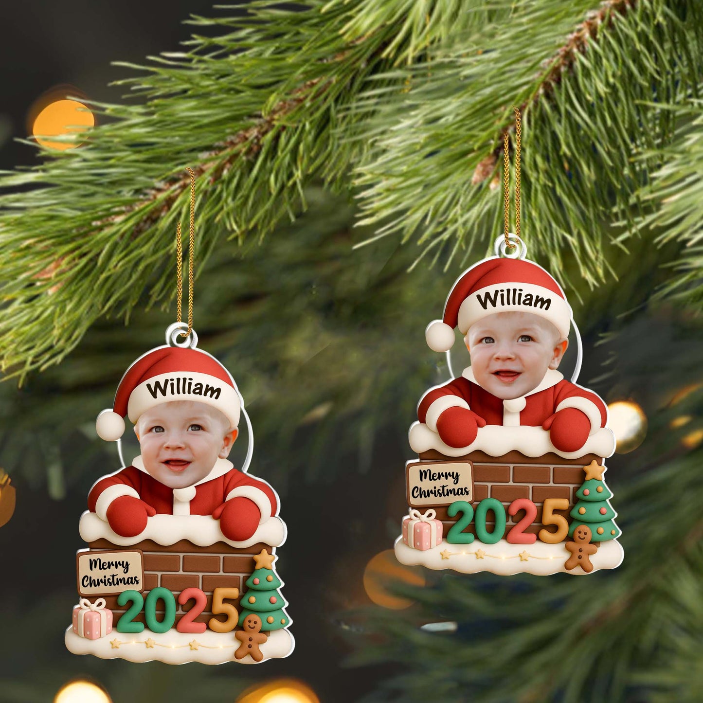 Merry Christmas, Santa Suit And Christmas Tree