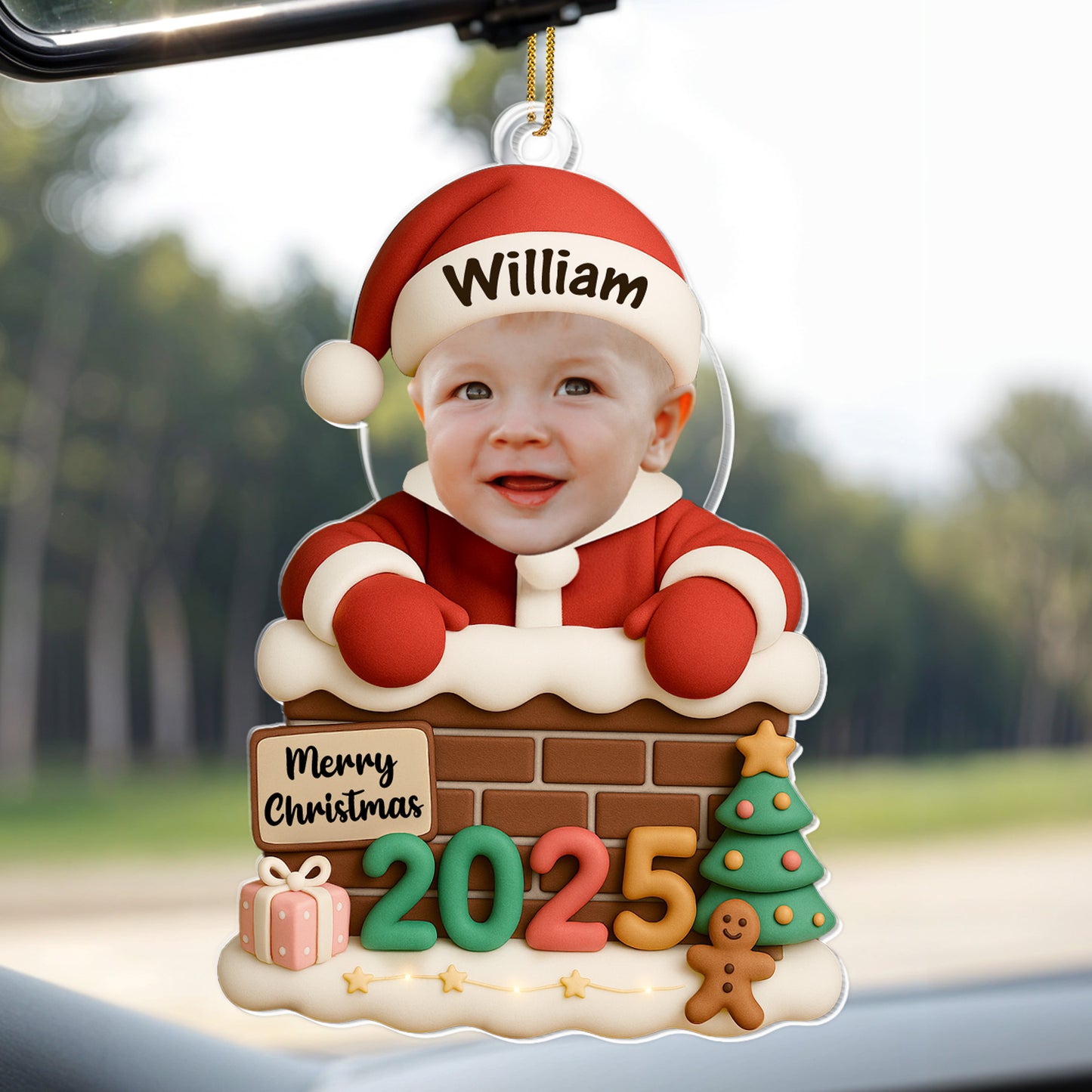 Merry Christmas, Santa Suit And Christmas Tree