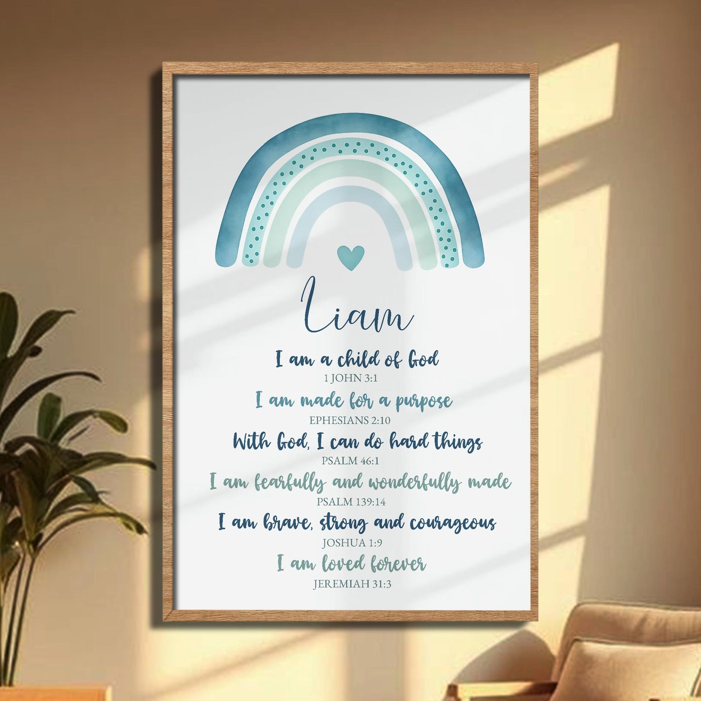 I Am A Child Of God Inspirational Rainbow Poster