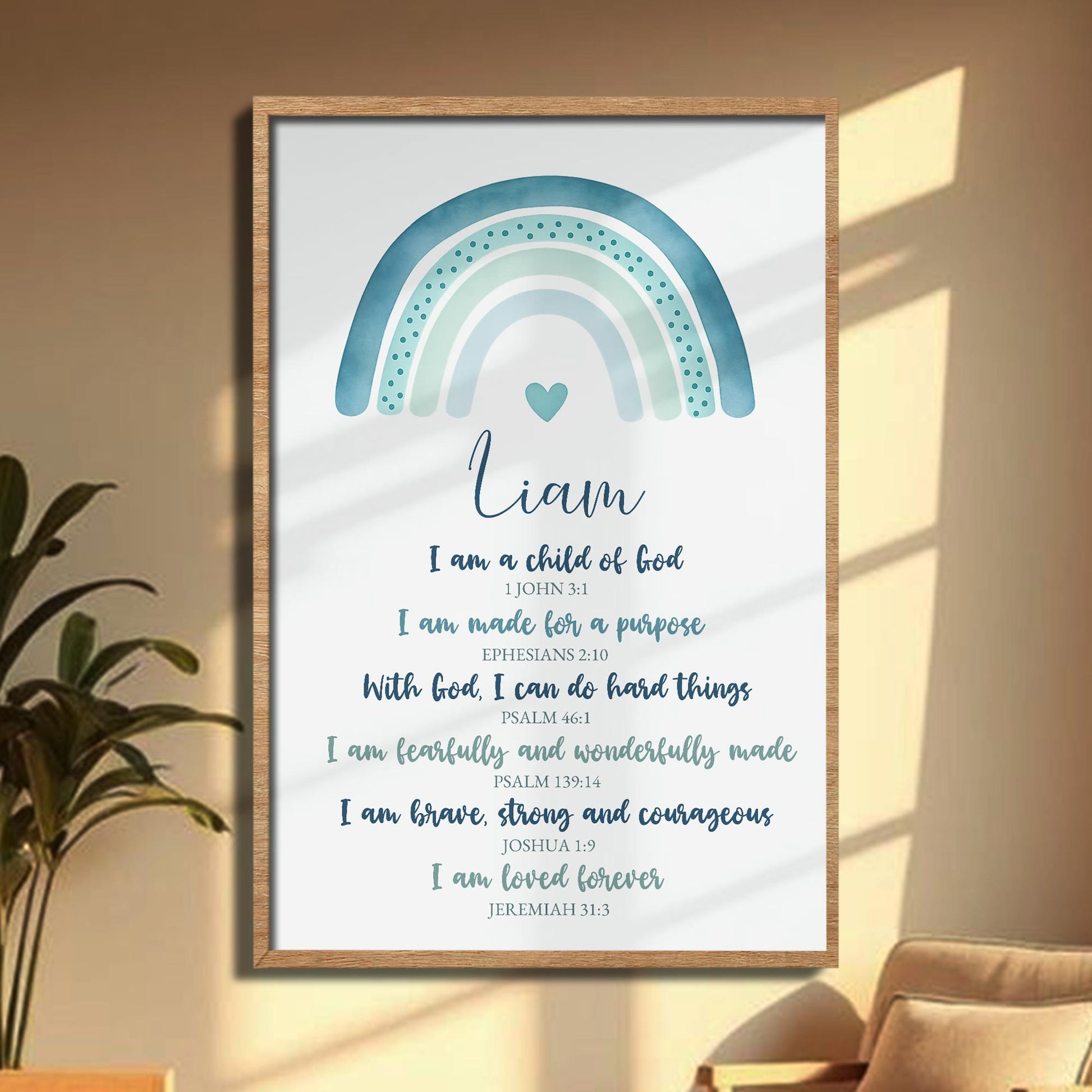 I Am A Child Of God Inspirational Rainbow Poster