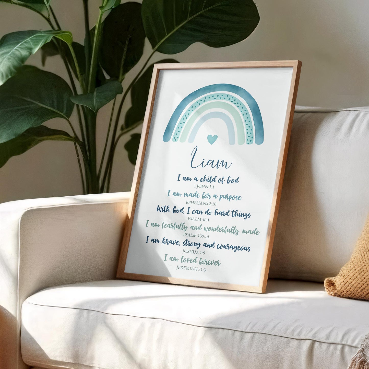 I Am A Child Of God Inspirational Rainbow Poster