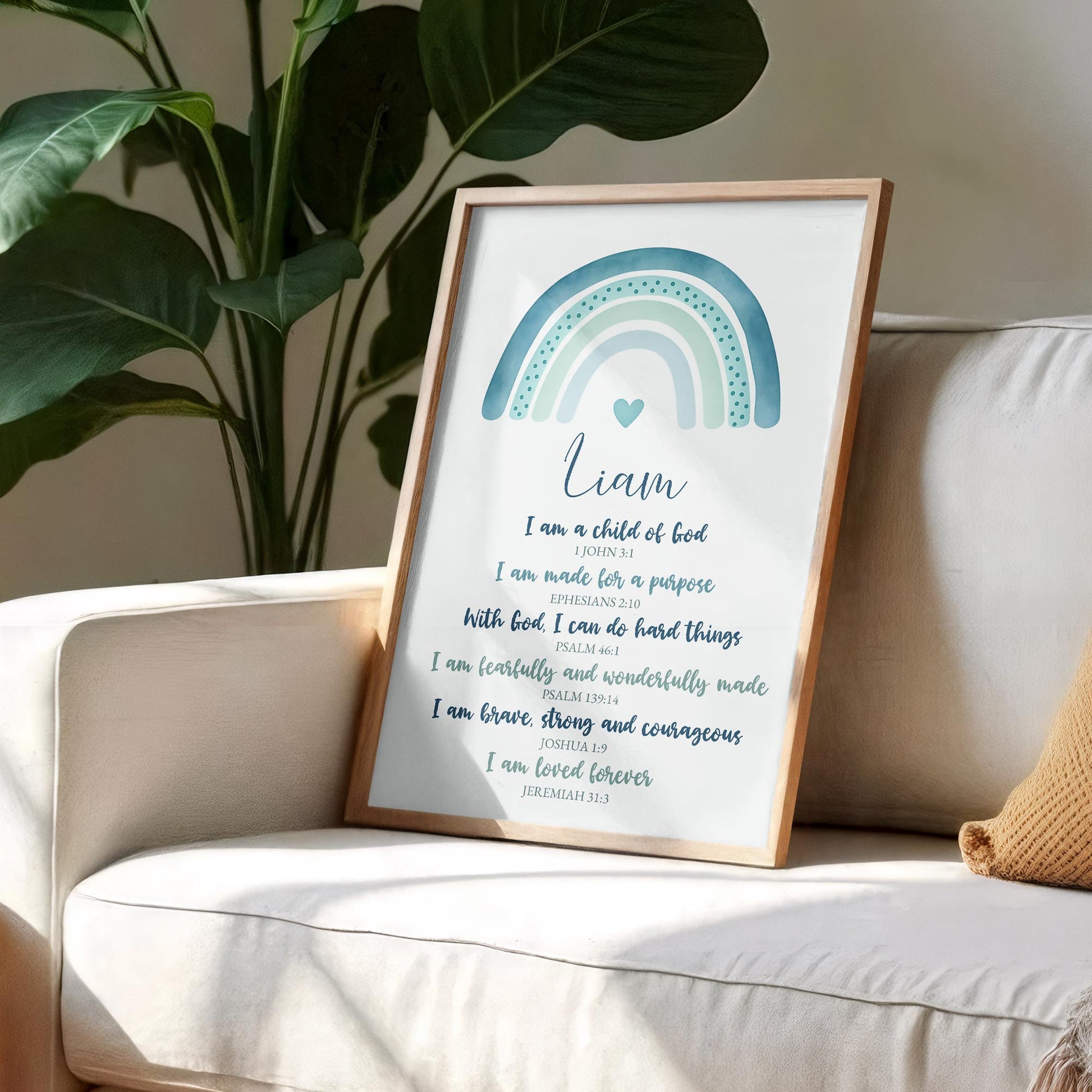 I Am A Child Of God Inspirational Rainbow Poster