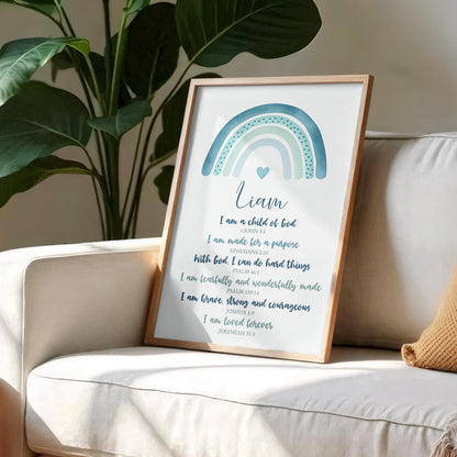 I Am A Child Of God Inspirational Rainbow Poster