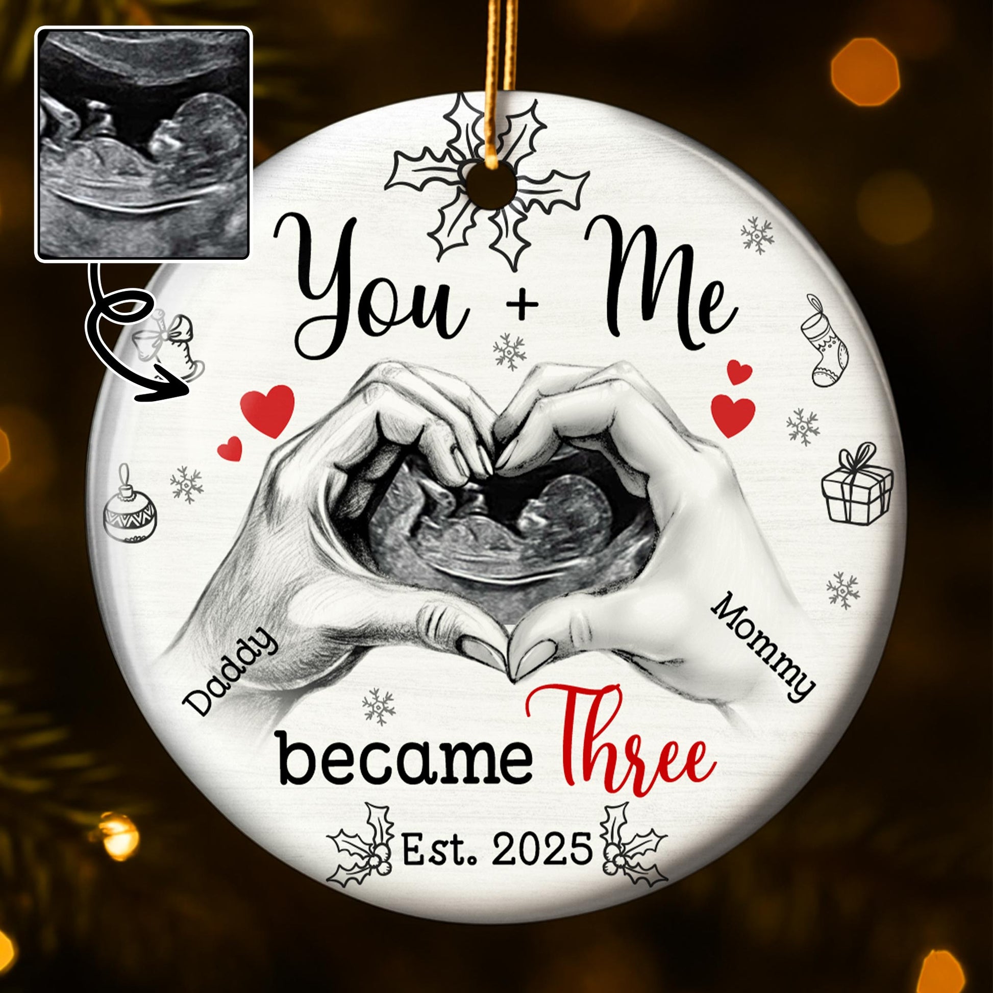 You + Me Became Three, Hands Forming Heart